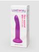 Lovehoney Flex Appeal Liquid Silicone Suction Cup Dildo 7 Inch , Purple, hi-res
