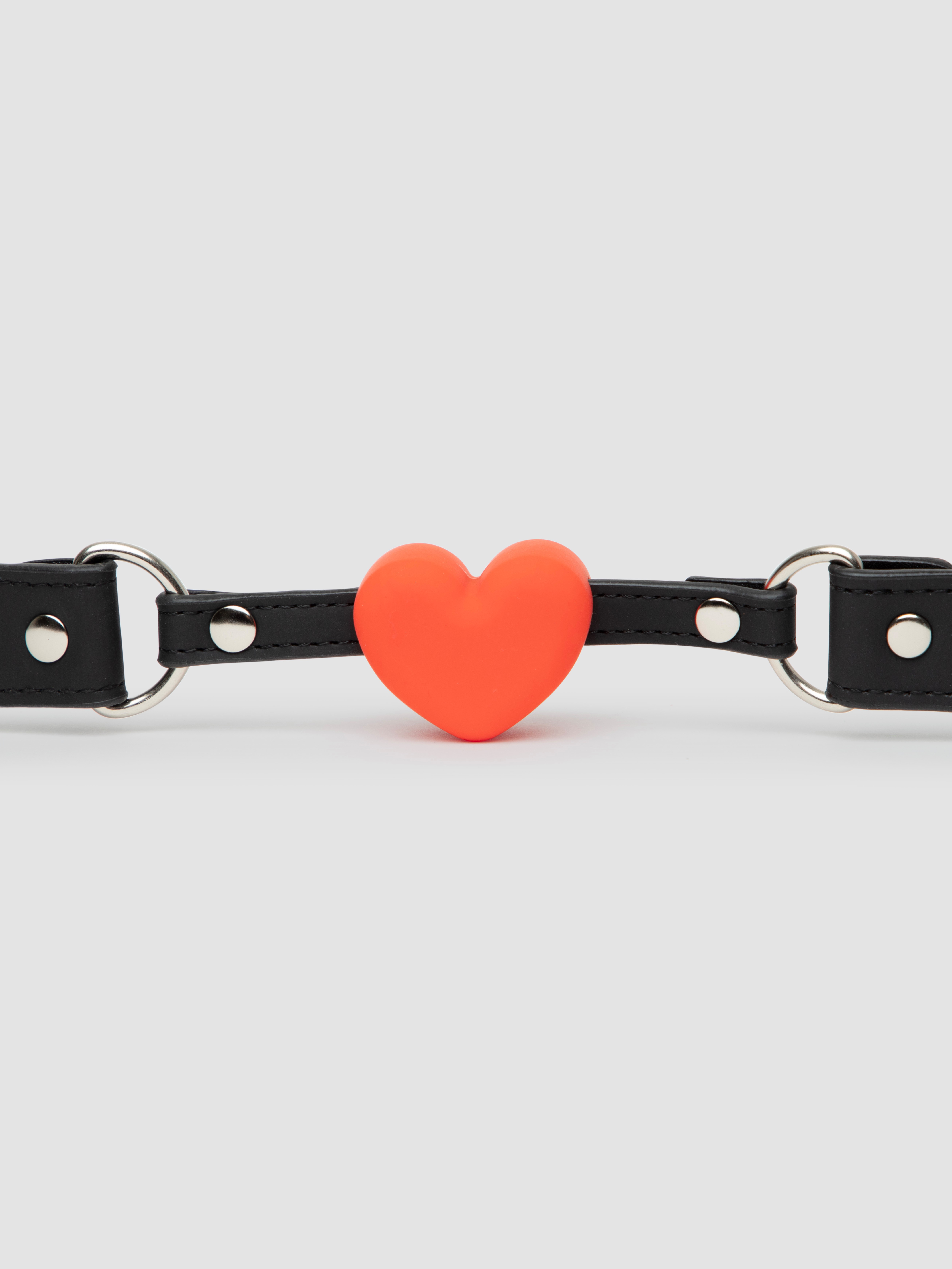 Bondage Boutique Heart Ball Gag , Black, hi-res