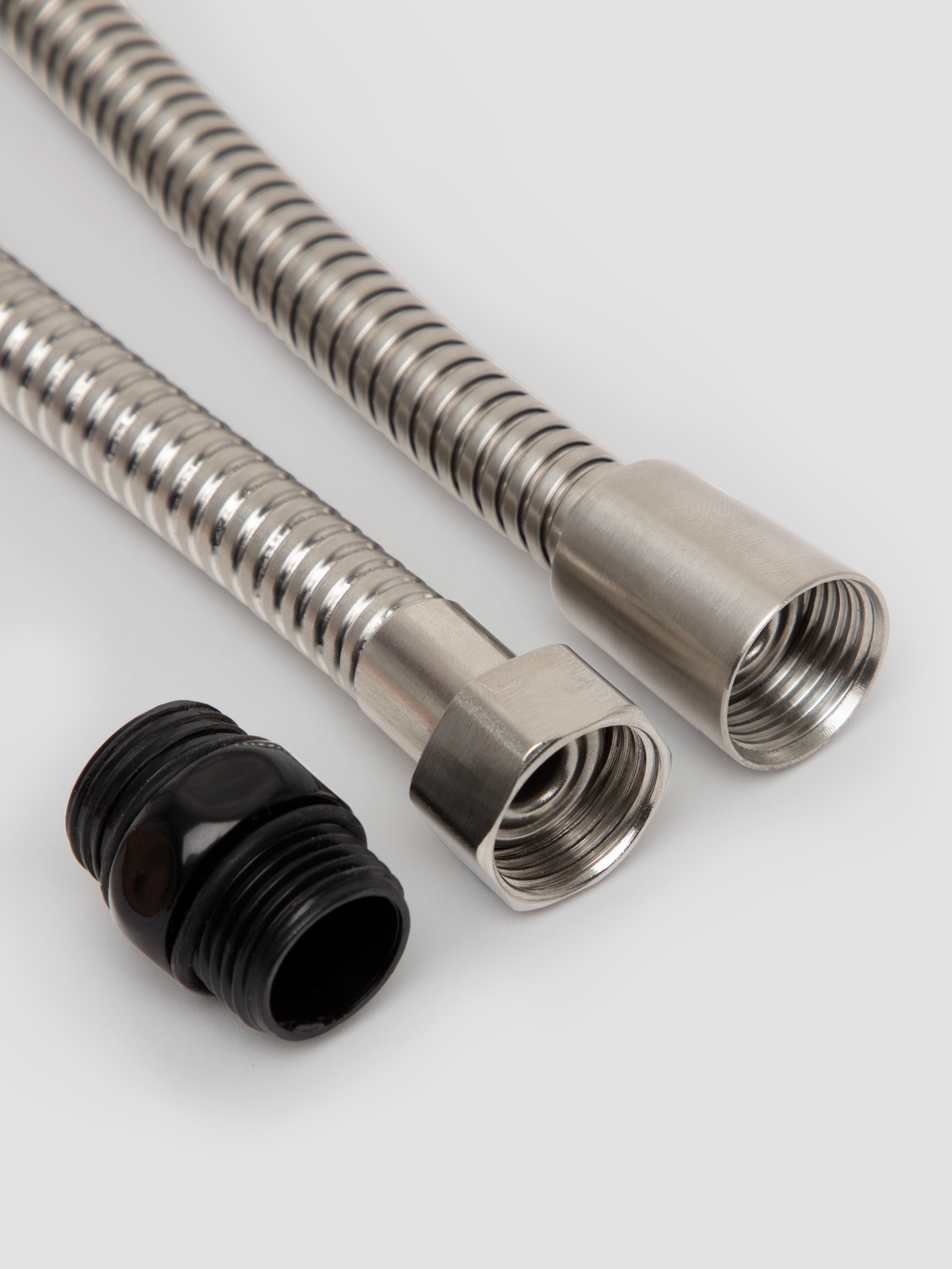 Hydro Series Silicone Shower Spraying Anal Douche Set, Black, hi-res