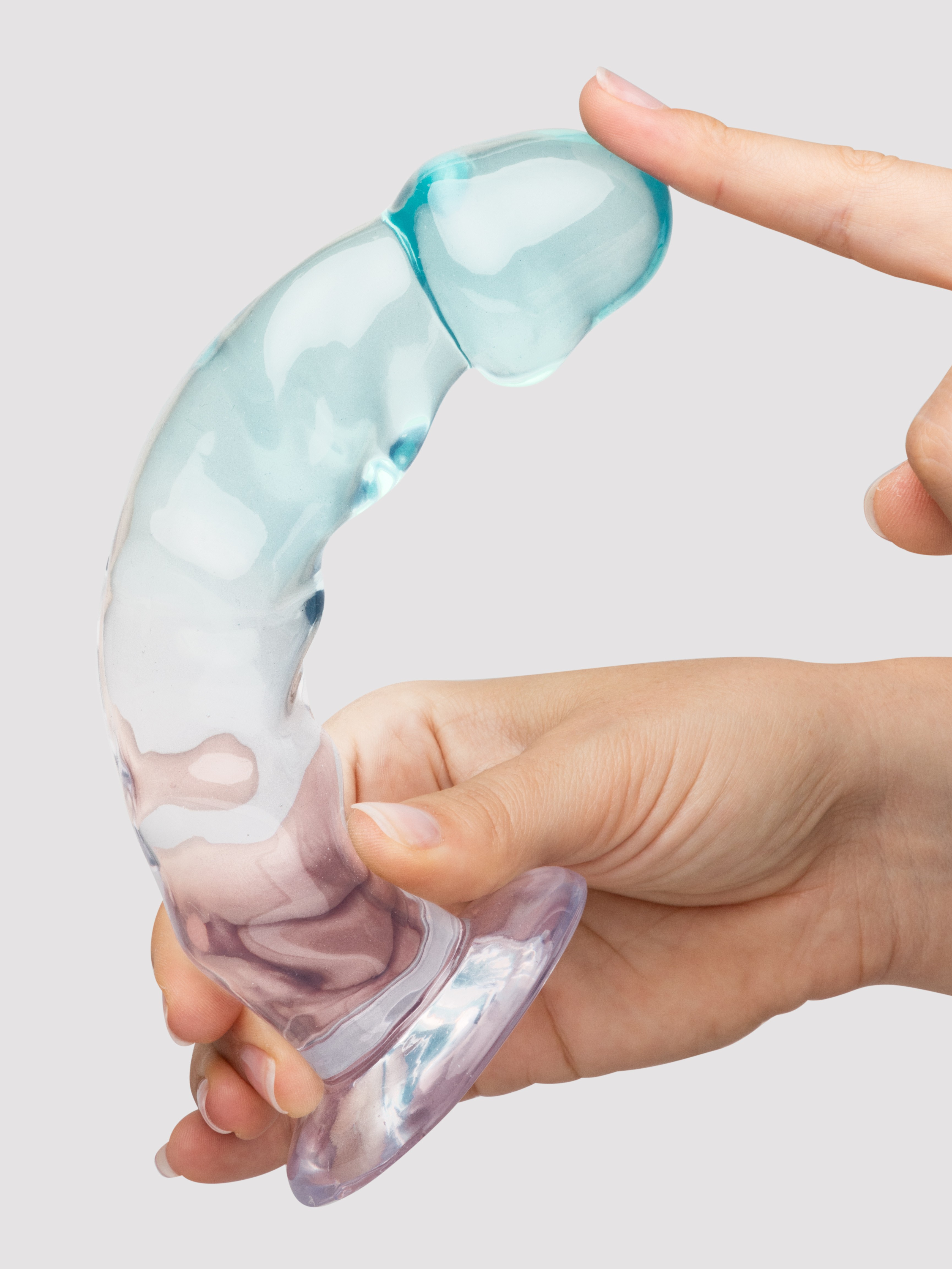 Jelly Ombre Suction Cup Anal Training Set (3 Piece), Blue, hi-res