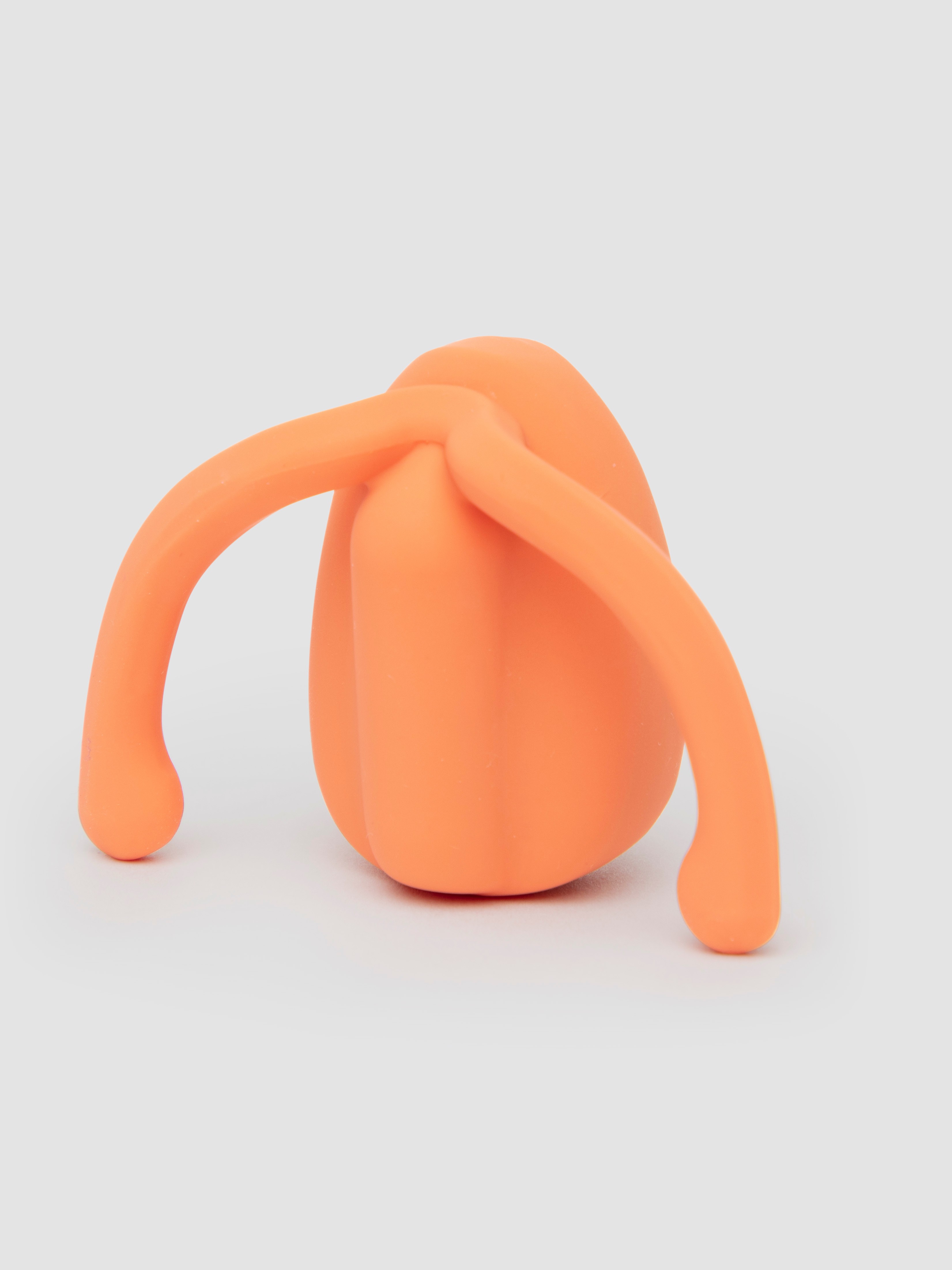 Dame Eva Hands-Free Rechargeable Silicone Clitoral Vibrator , Orange, hi-res