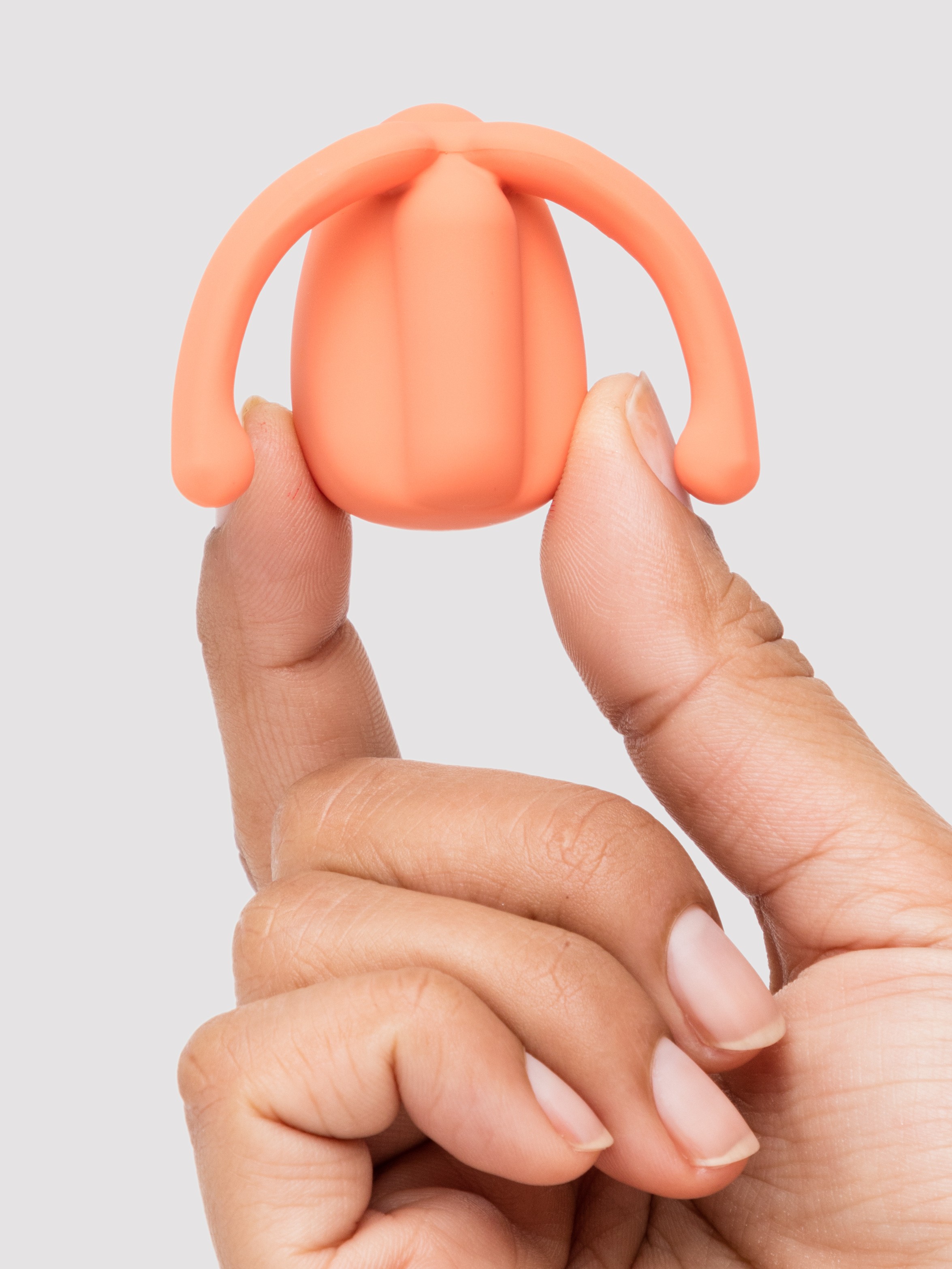 Dame Eva Hands-Free Rechargeable Silicone Clitoral Vibrator , Orange, hi-res