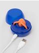 Dame Eva Hands-Free Rechargeable Silicone Clitoral Vibrator , Orange, hi-res