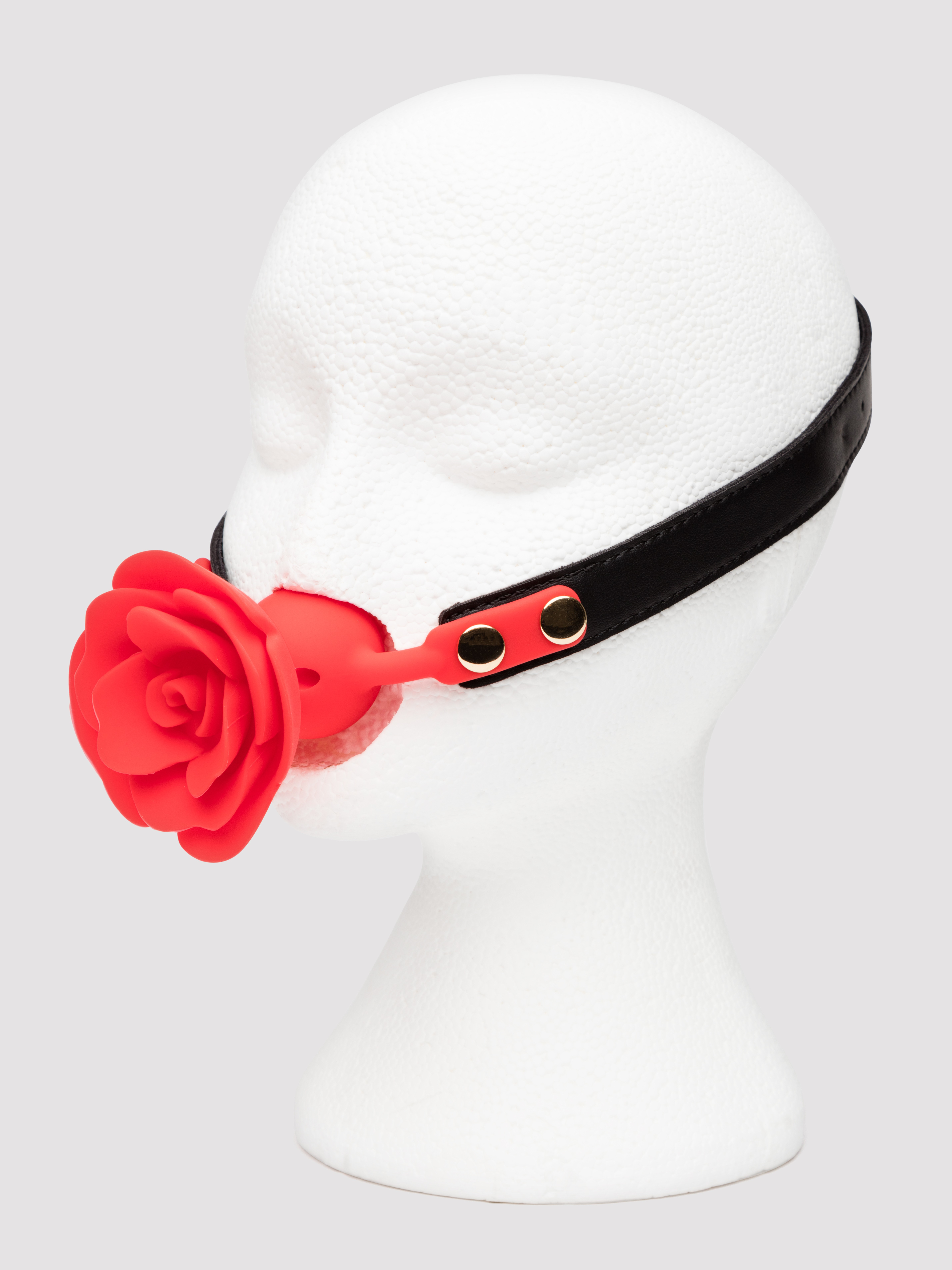 Lovehoney Wild Bloom Silicone Rose Ball Gag, Black, hi-res