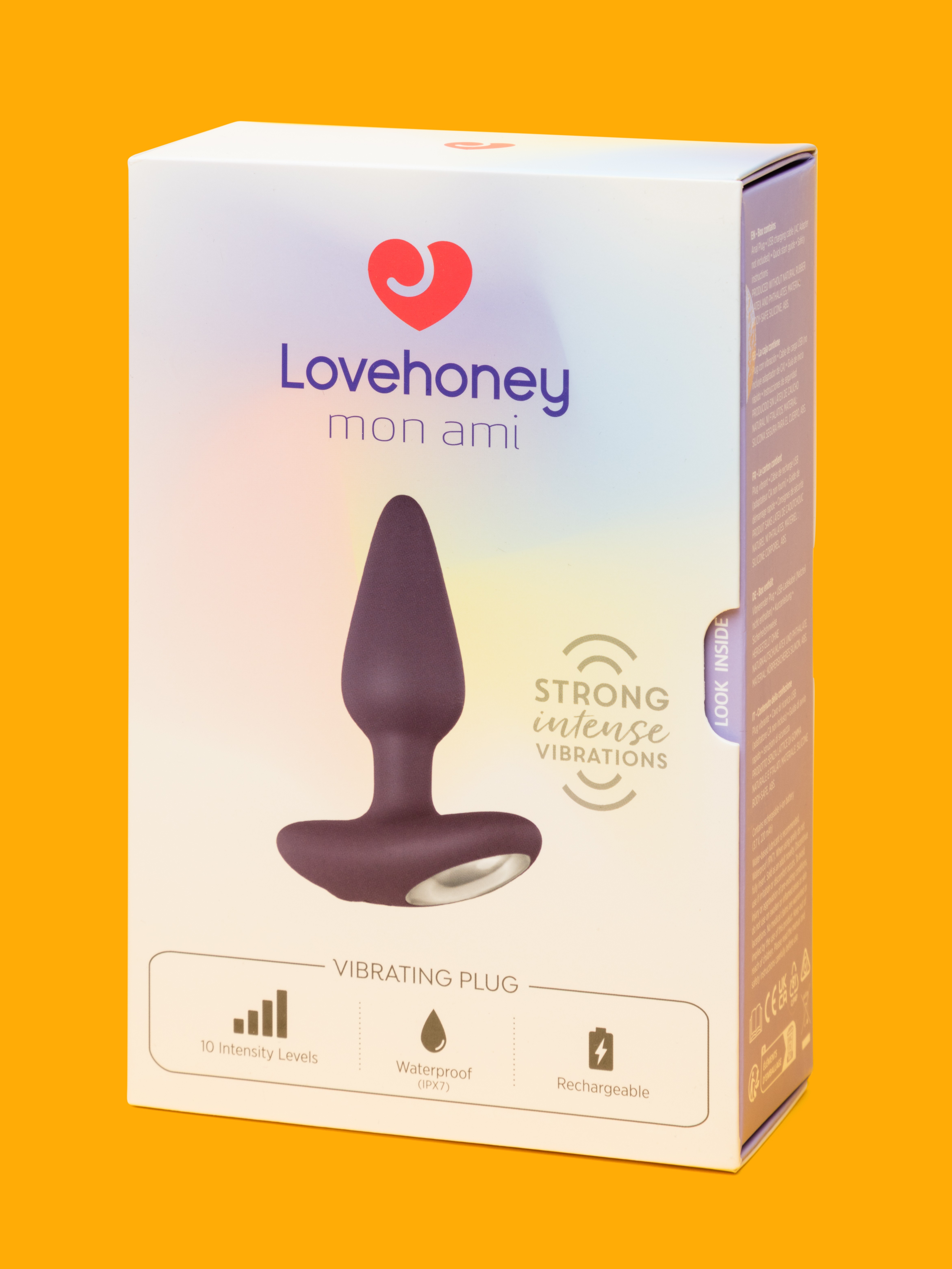 Lovehoney mon ami Silicone Vibrating Butt Plug, Purple, hi-res