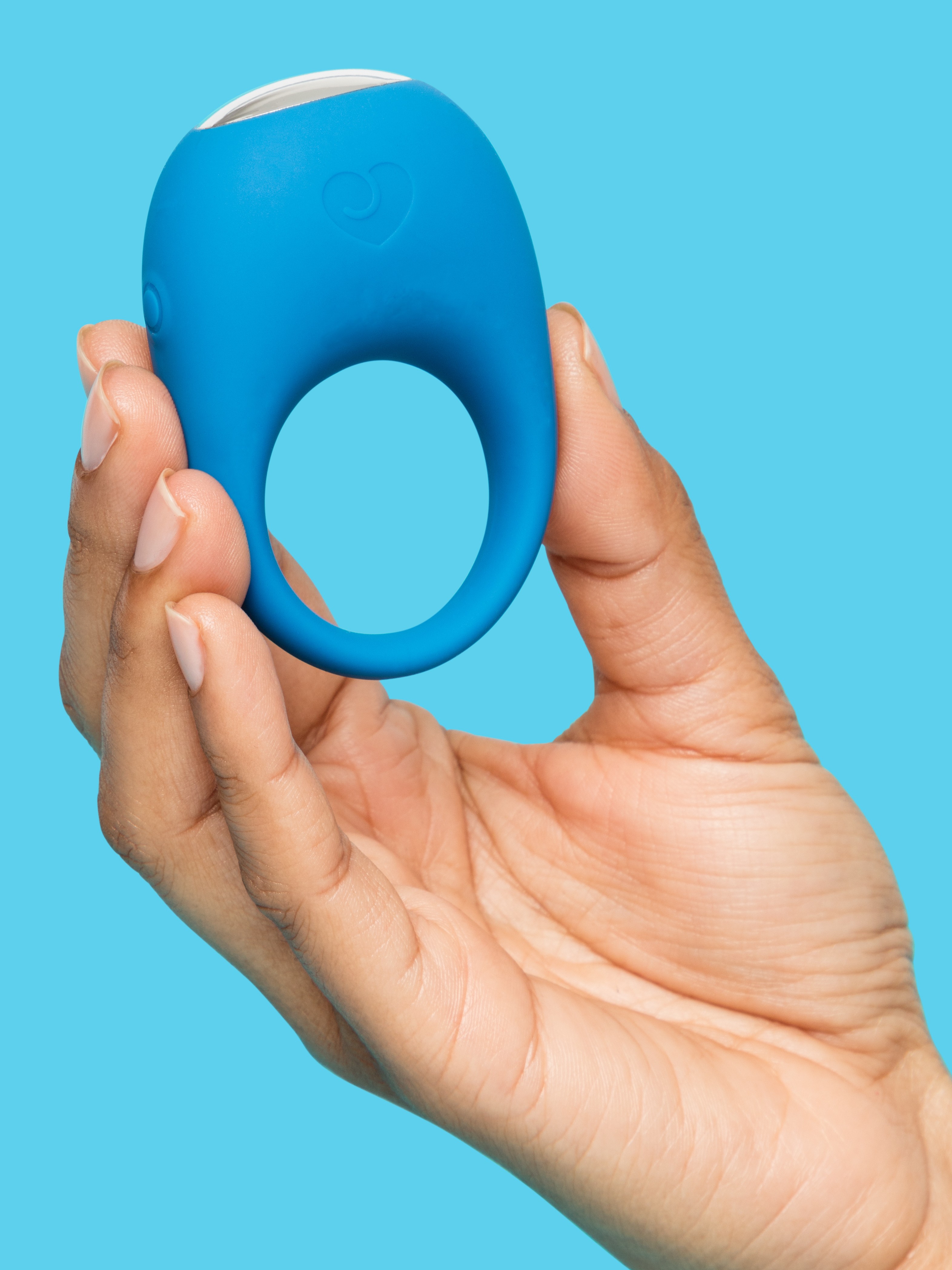 Lovehoney mon ami Silicone Vibrating Love Ring, Blue, hi-res