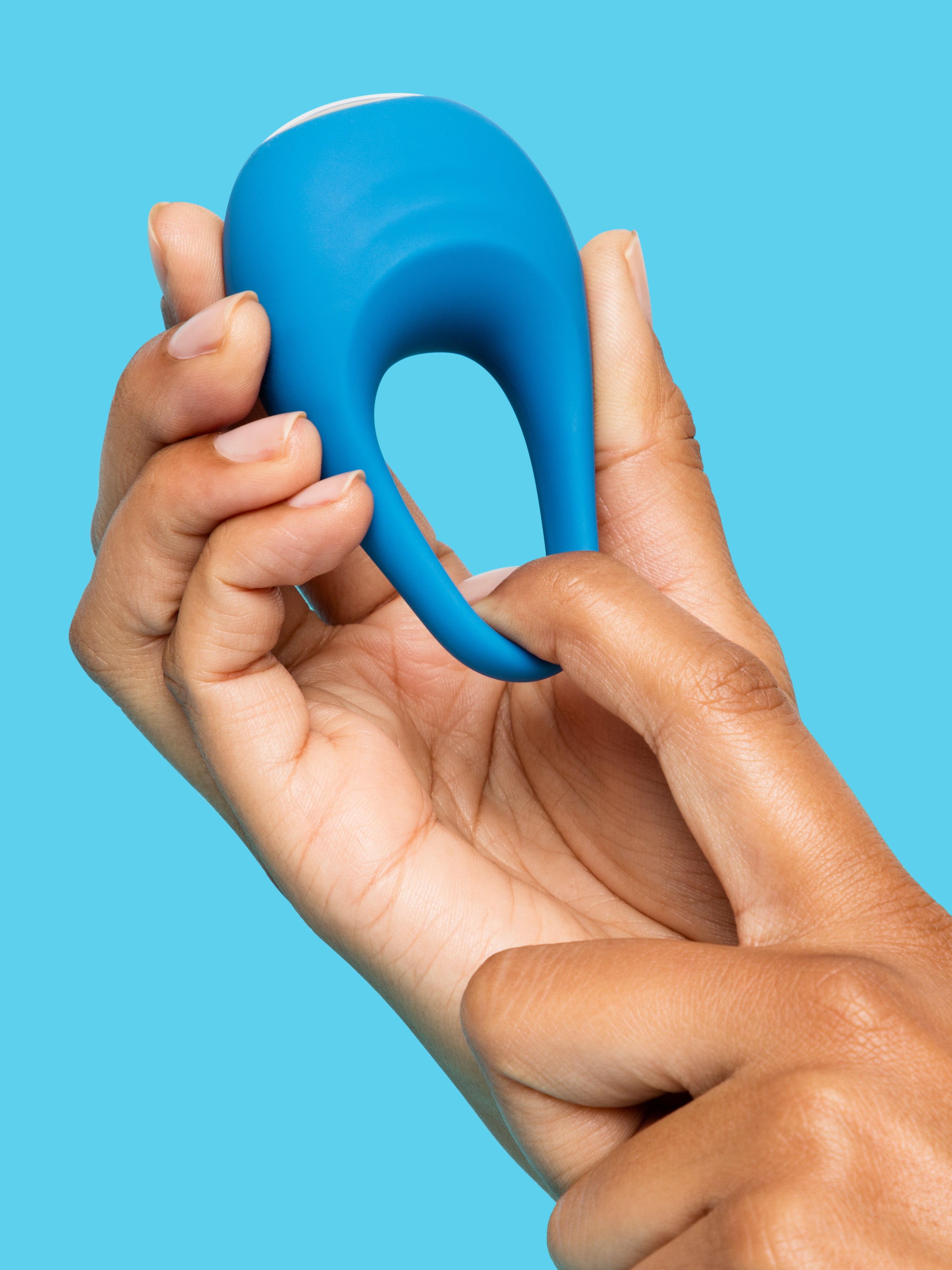 Lovehoney mon ami Silicone Vibrating Love Ring, Blue, hi-res
