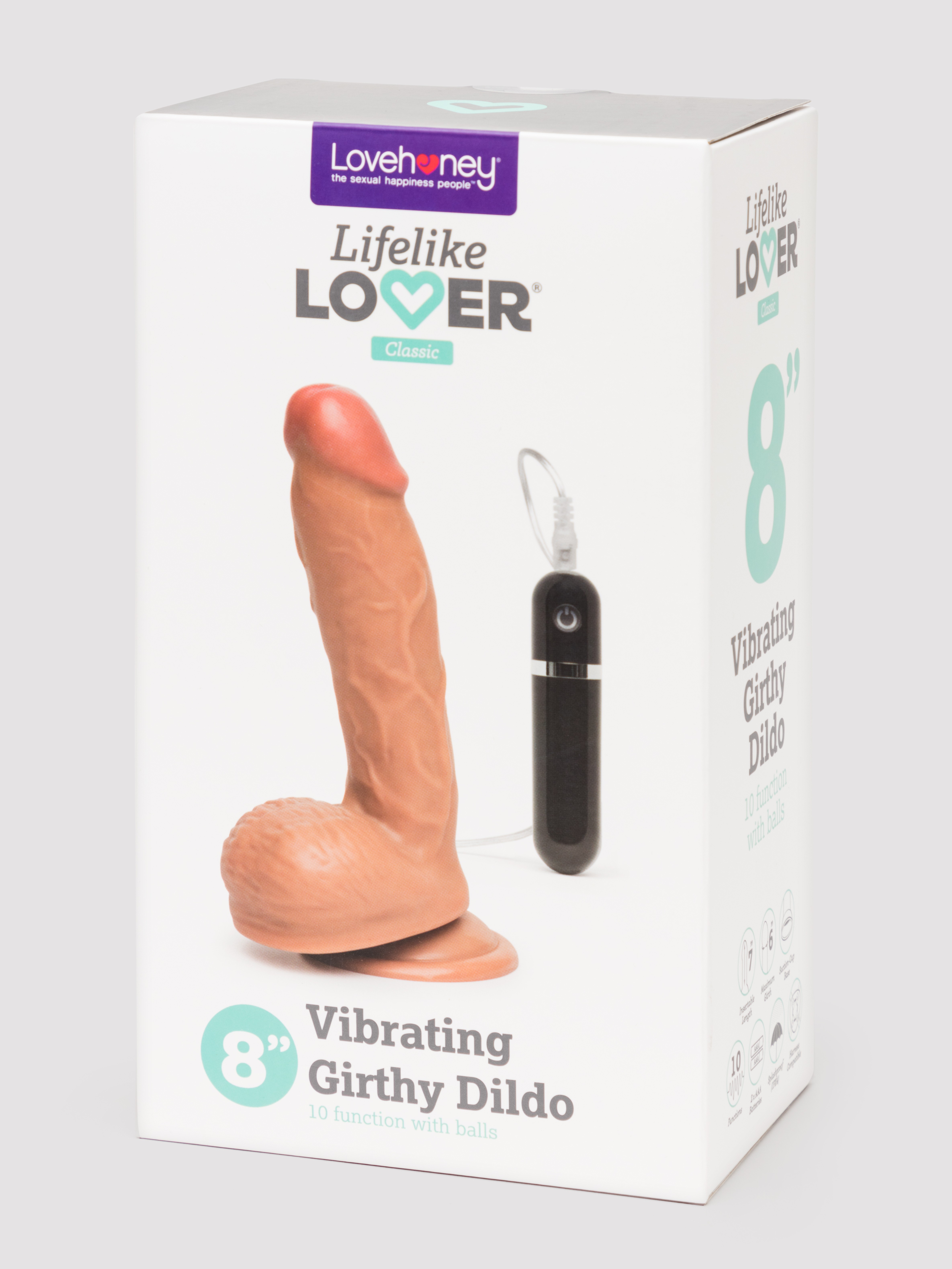 Lifelike Lover Classic Girthy Realistic  Dildo Vibrator 8 Inch, Flesh Tan, hi-res