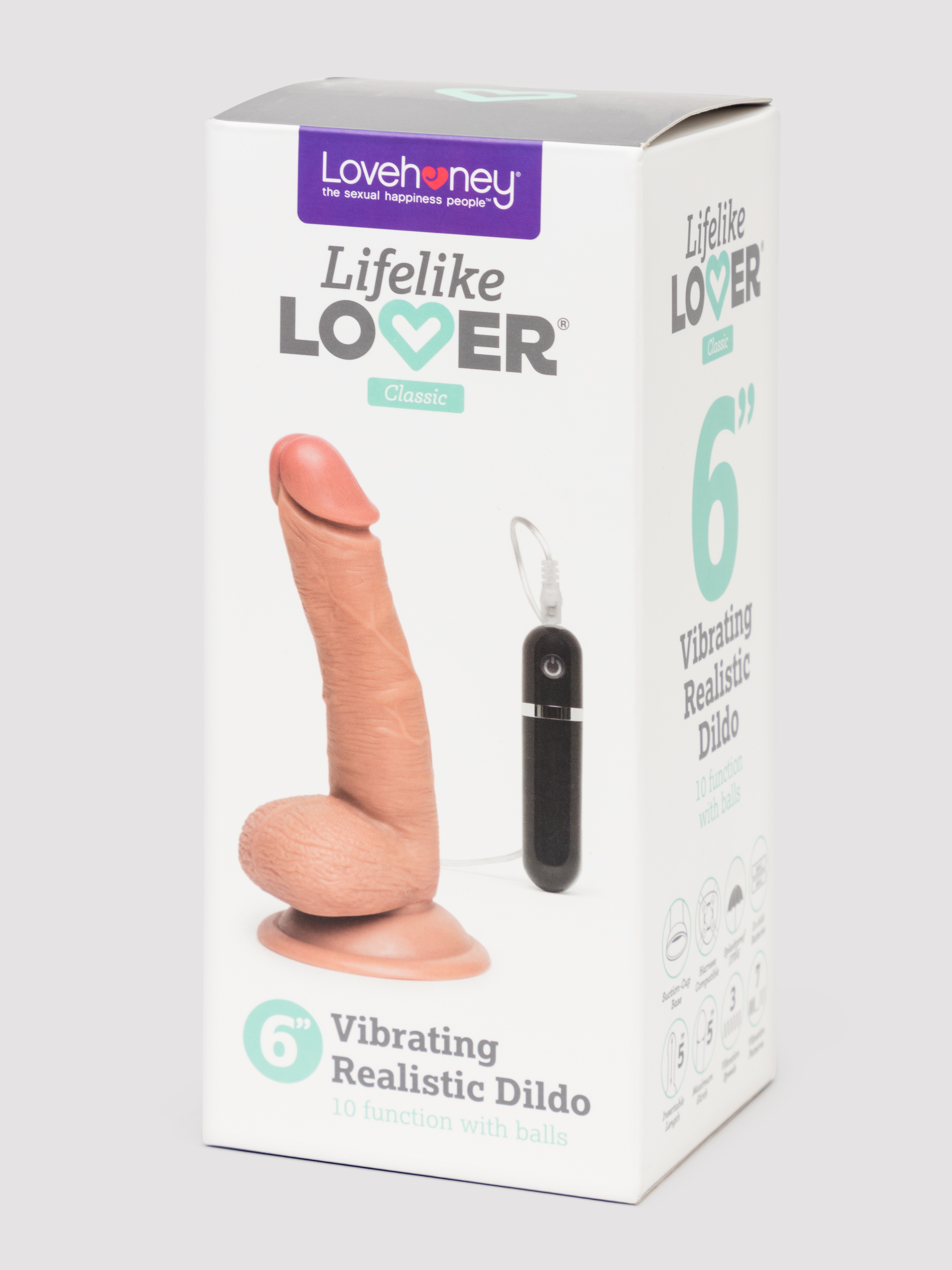Lifelike Lover Classic Realistic Dildo Vibrator 6 Inch, Flesh Tan, hi-res