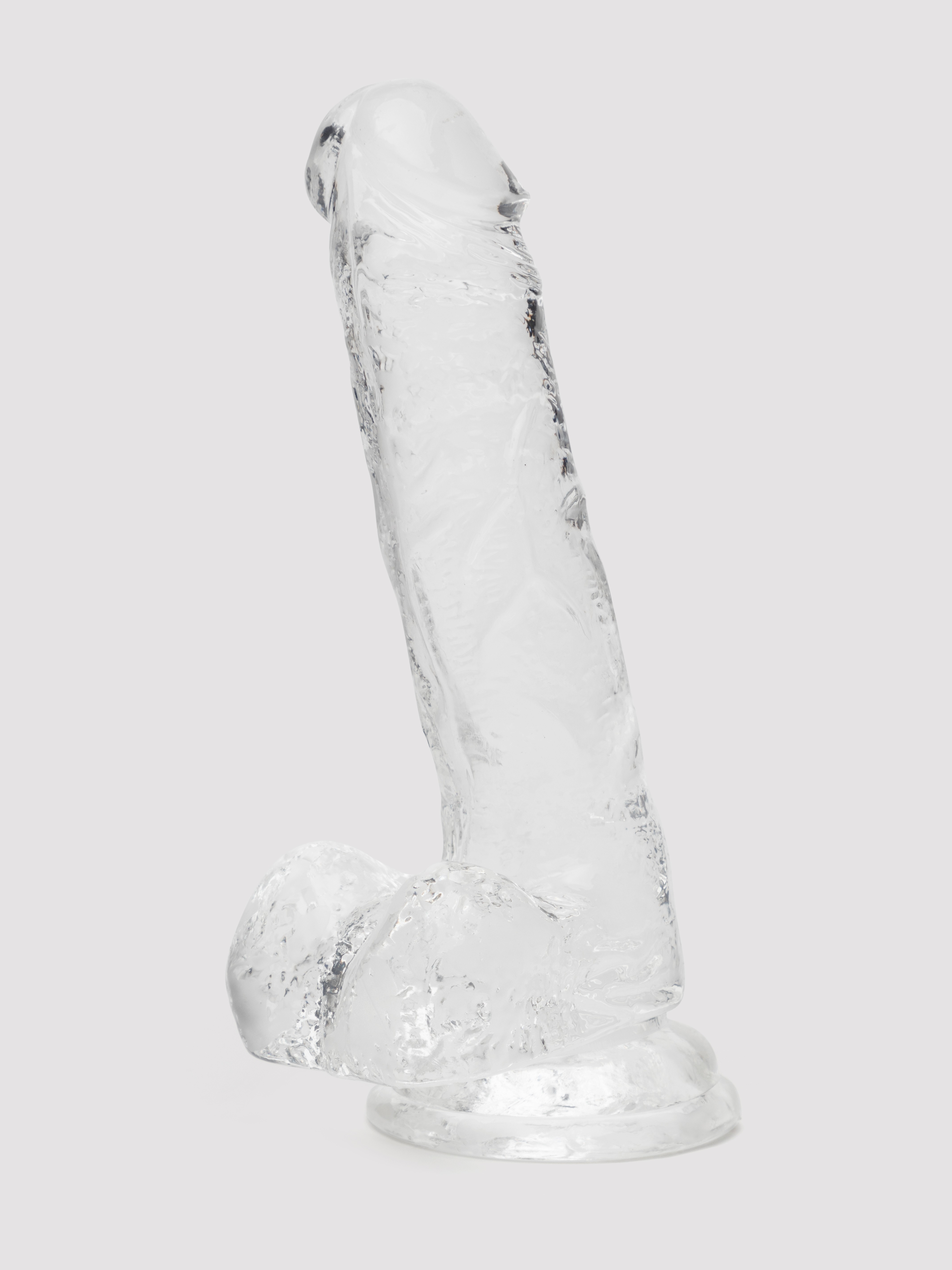 Image of Lovehoney Enjoy Clear Dildo with Balls 7 Inch - Clear
