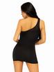 Leg Avenue Black Sheer Asymmetrical Rhinestone Mini Dress, Black, hi-res