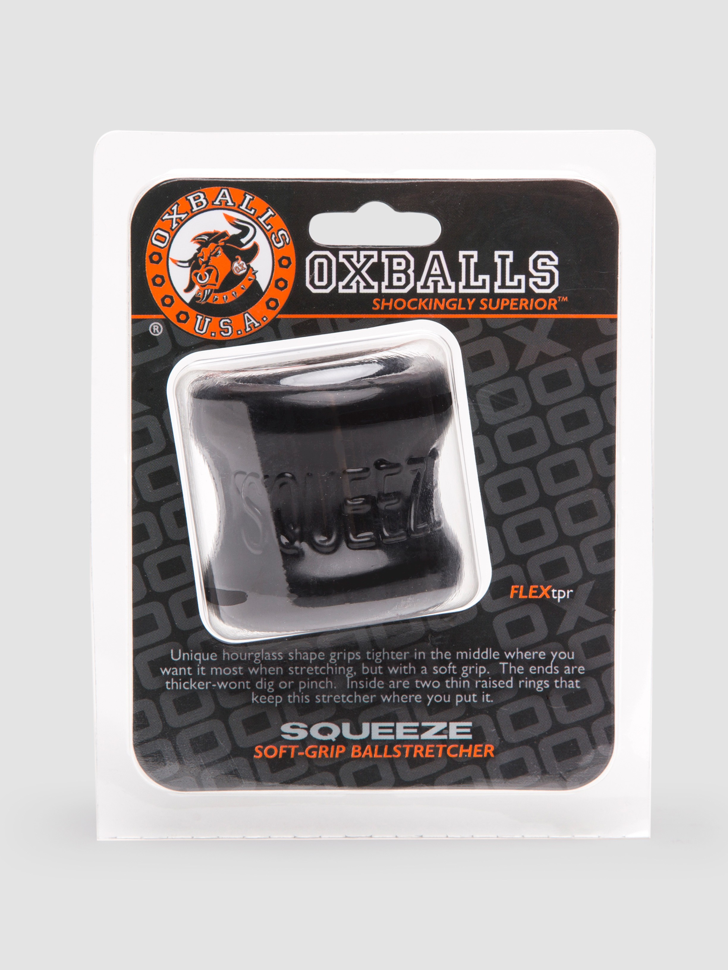 Oxballs Squeeze 2-Inch Ball Stretcher, Black, hi-res