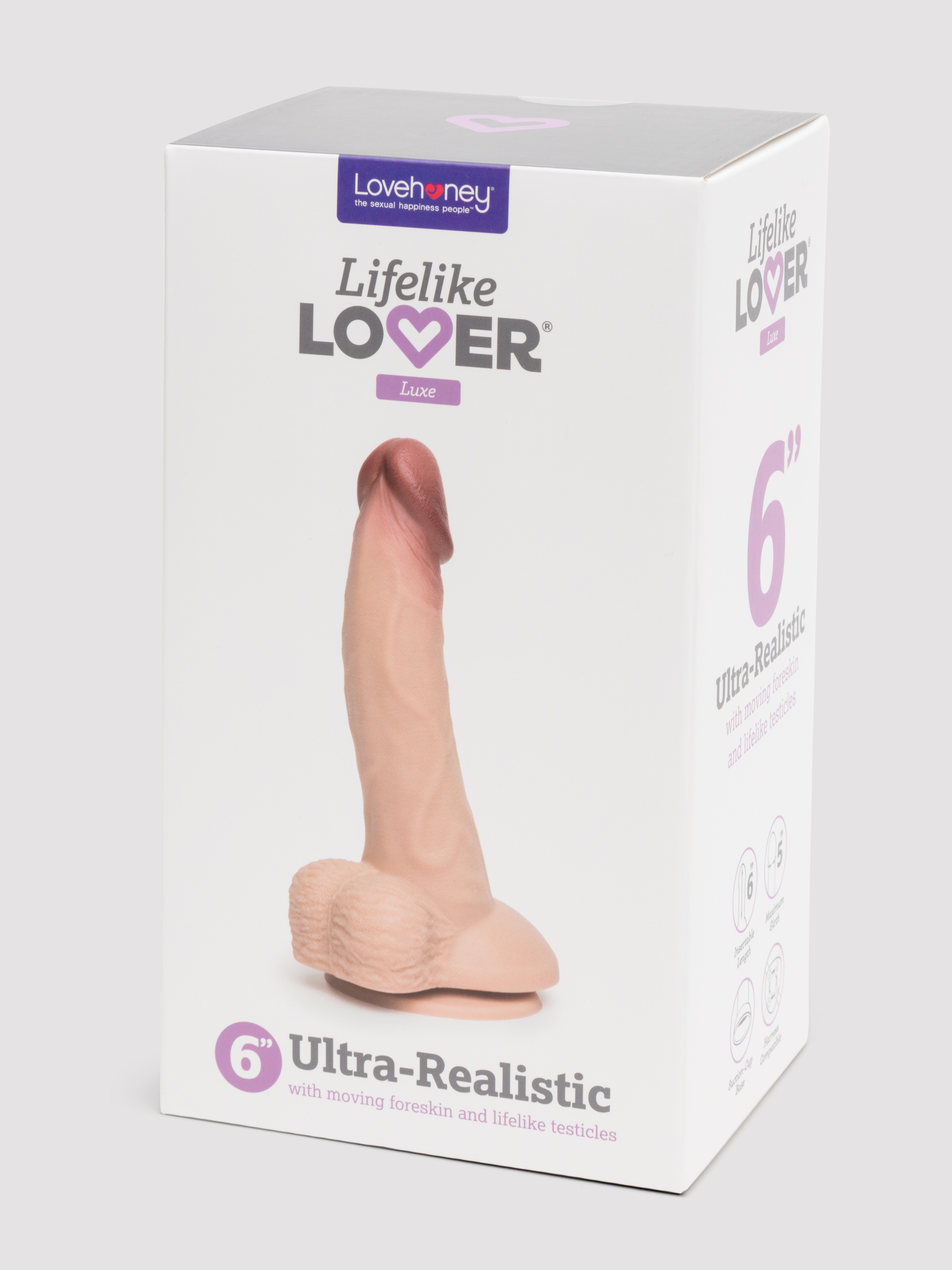 Lifelike Lover Luxe Ultra Realistic Silicone Dildo 6 Inch, Flesh Pink, hi-res