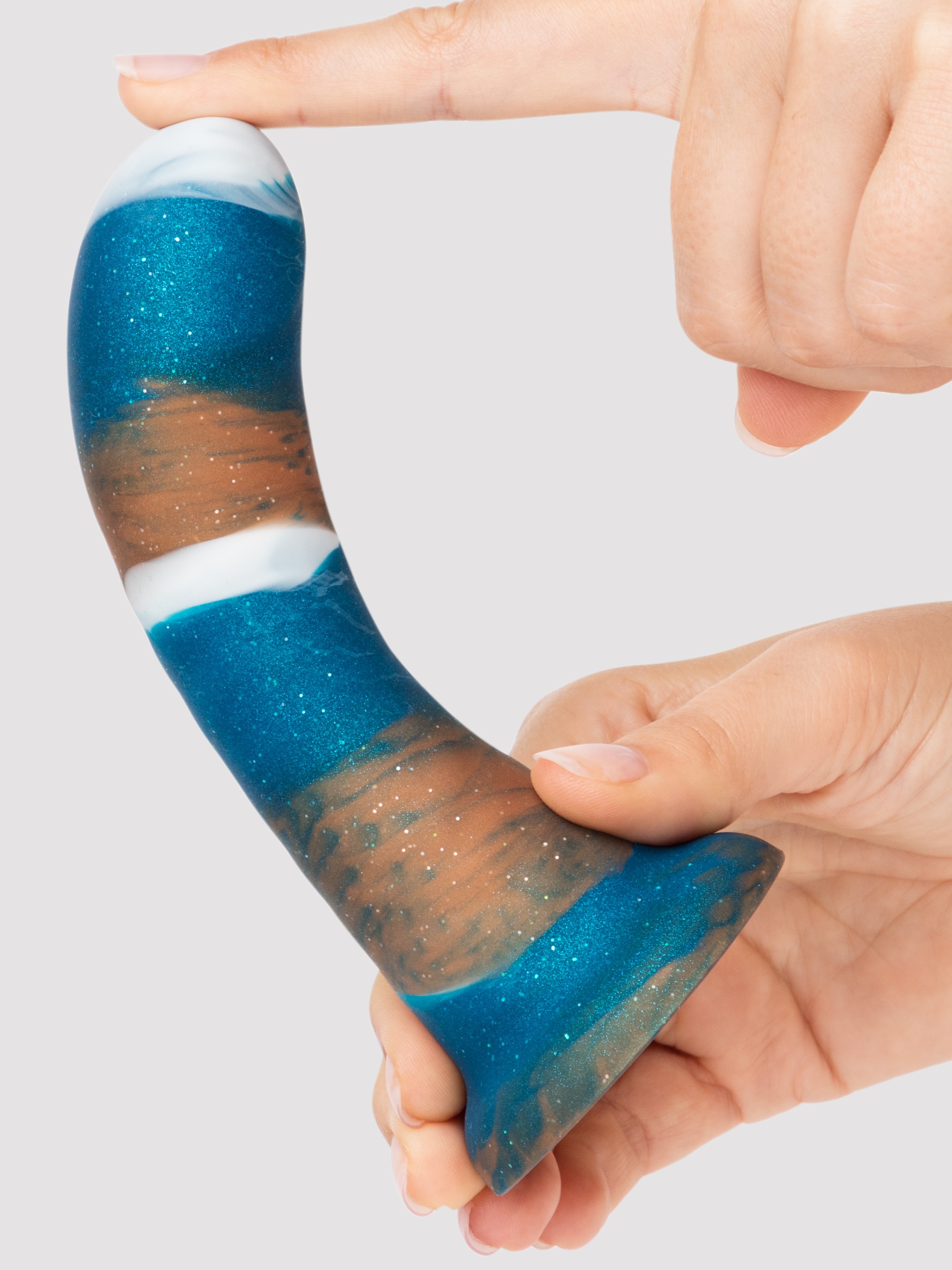 Lovehoney Ocean Textured Dildo 5.5 Inch, Blue, hi-res