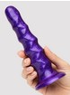 Lovehoney New Wave Metallic Wavy Textured Dildo 6.5 Inch, Purple, hi-res