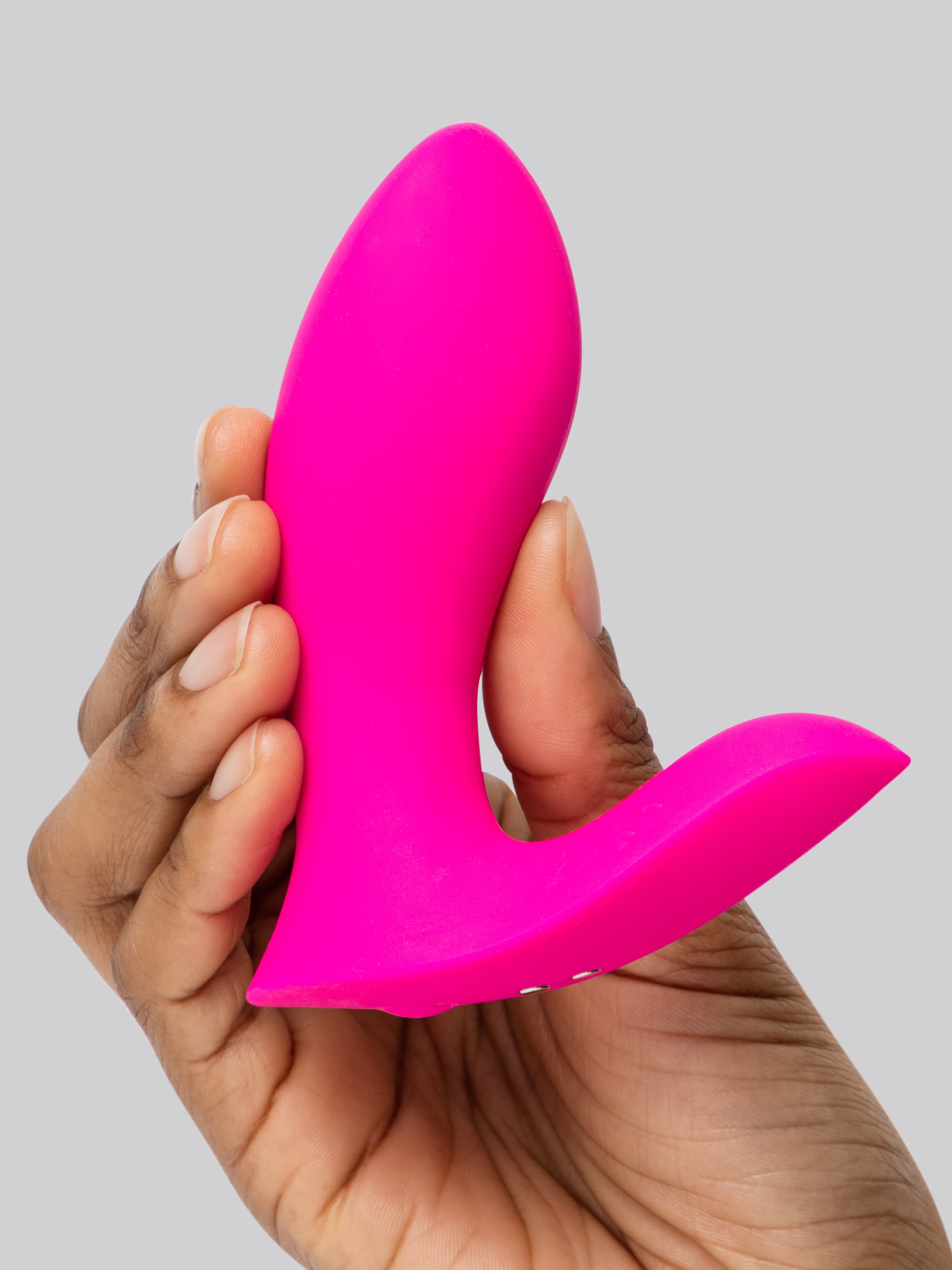 Lovense Flexer App Controlled Silicone Hands-Free Wearable Knicker Vibrator, Pink, hi-res