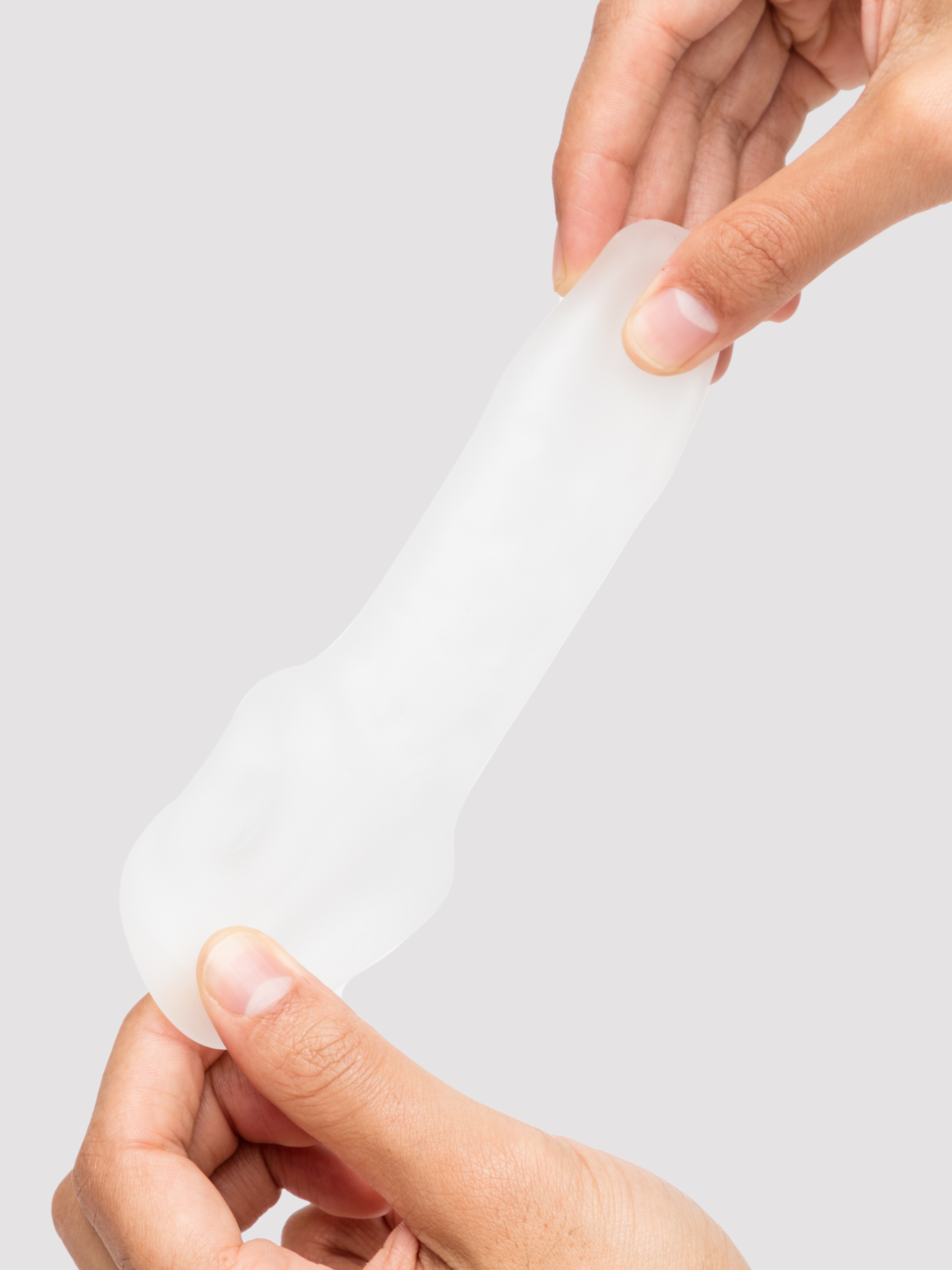 Perfect Fit Fat Boy Ultra Thin 4 Inch Penis Extender Sleeve with Ball Loop, Clear, hi-res