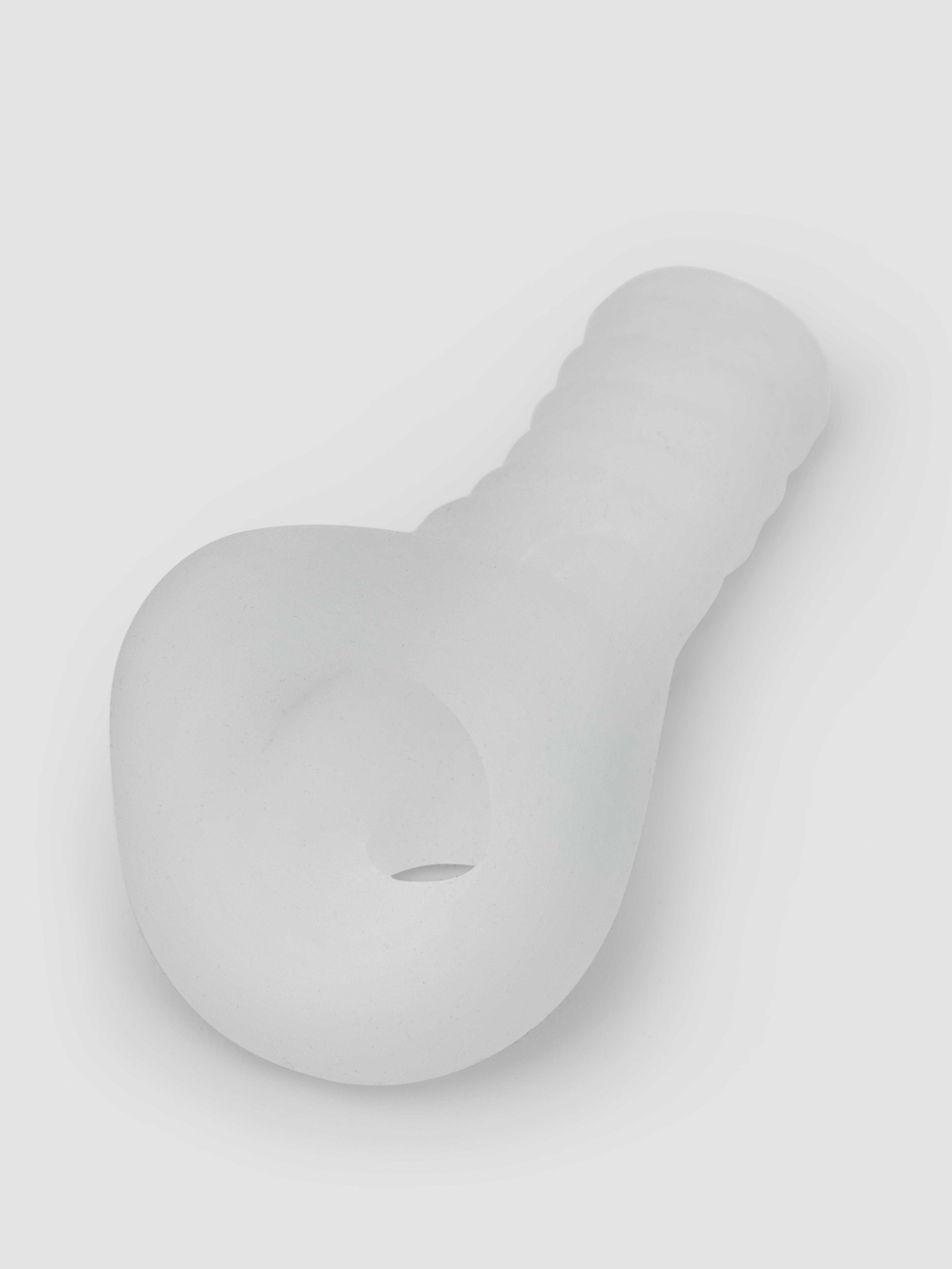 Perfect Fit 4 Inch Open Ended Penis Sleeve With Ball Loop, Clear, hi-res