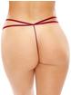 Fantasy Lingerie Bottoms Up Black Butterfly Pearl G-String, Red, hi-res