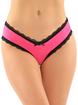 Fantasy Lingerie Bottoms Up Pink Keyhole Cut-out Knickers, Pink, hi-res