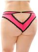 Fantasy Lingerie Plus Size Bottoms Up Pink Keyhole Cut-out Knickers, Pink, hi-res