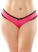Fantasy Lingerie Plus Size Bottoms Up Pink Keyhole Cut-out Knickers, Pink, hi-res