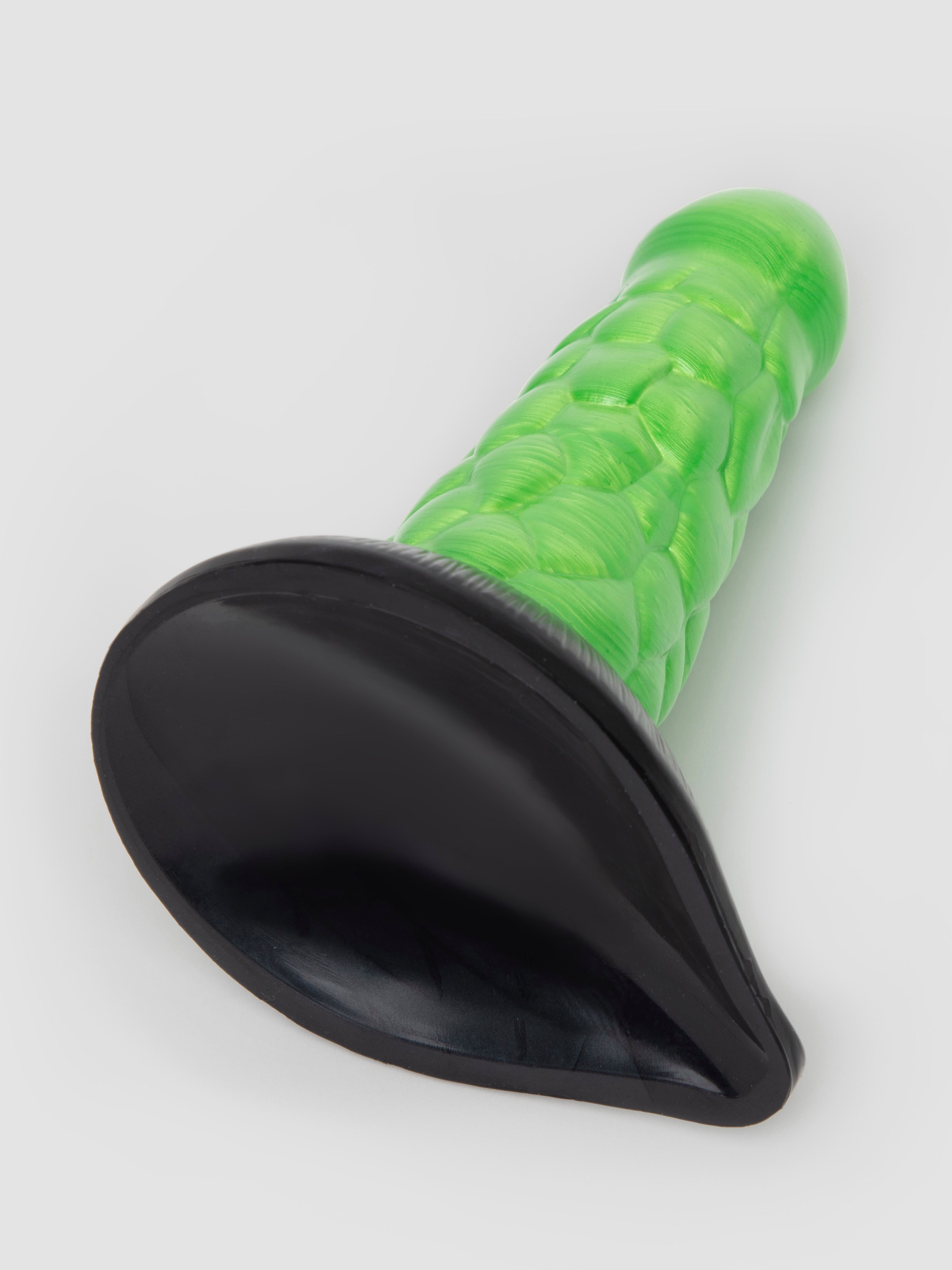 Fantasy Reptile Girthy Silicone Dragon Dildo 6.5 Inch, Green, hi-res