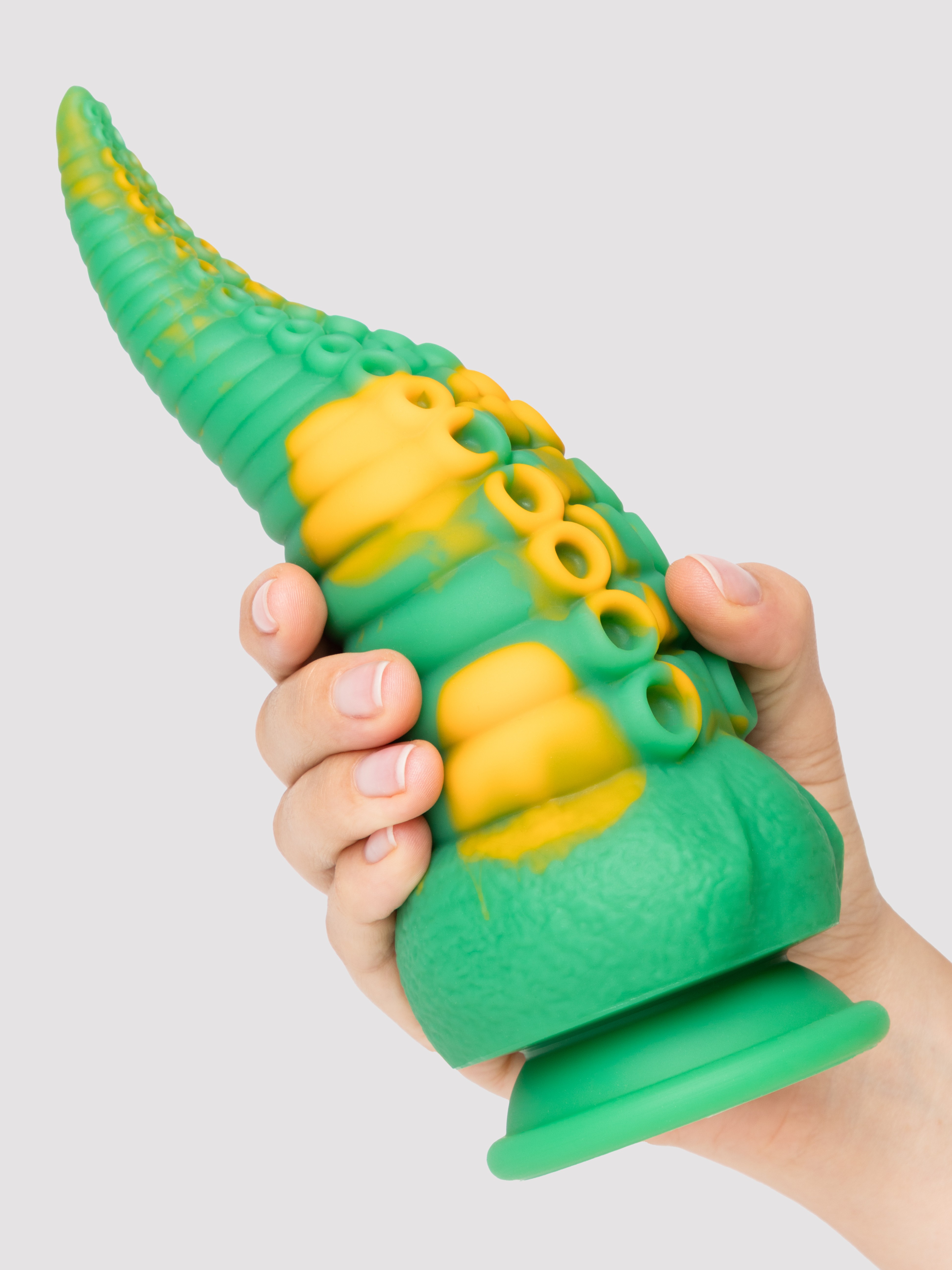 Fantasy Silicone Monster Tentacle Dildo 6.5 Inch, Green, hi-res