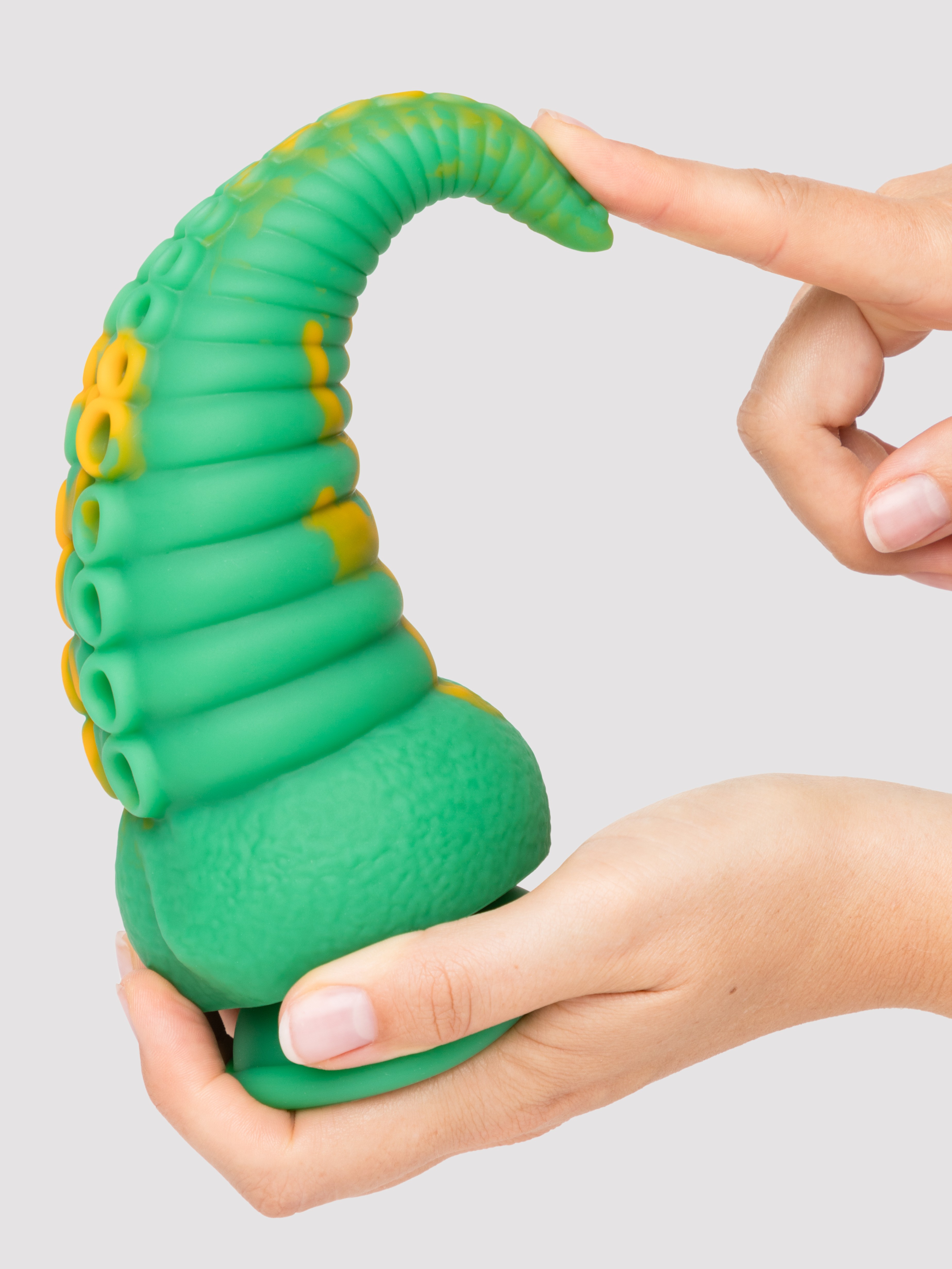 Fantasy Silicone Monster Tentacle Dildo 6.5 Inch, Green, hi-res