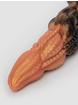 Fantasy Rippled Dragon Tentacle Silicone Dildo 6.5 Inch, Brown, hi-res