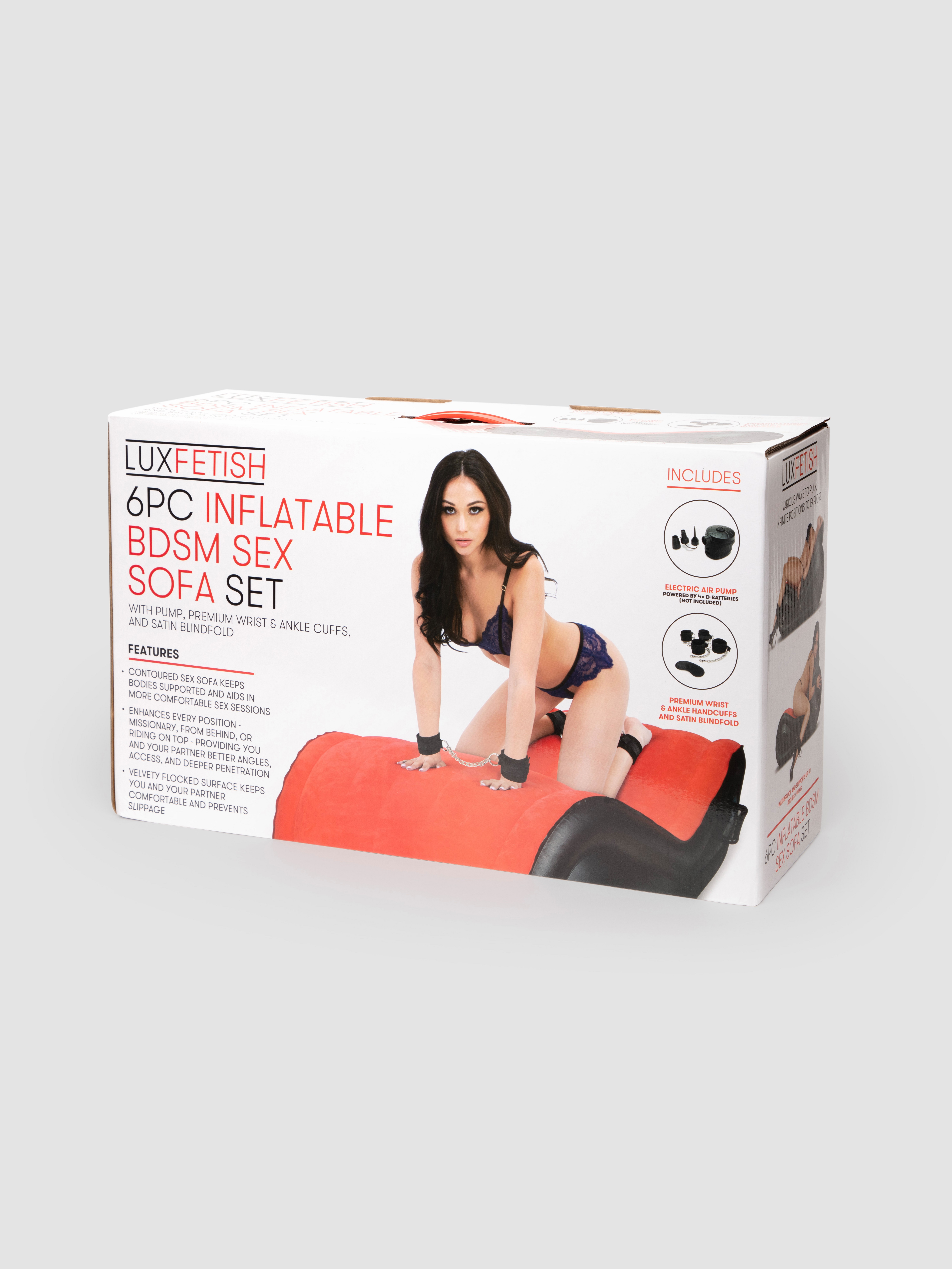 Inflatable Sex Position Enhancer Sofa Set (6 Piece), Red, hi-res