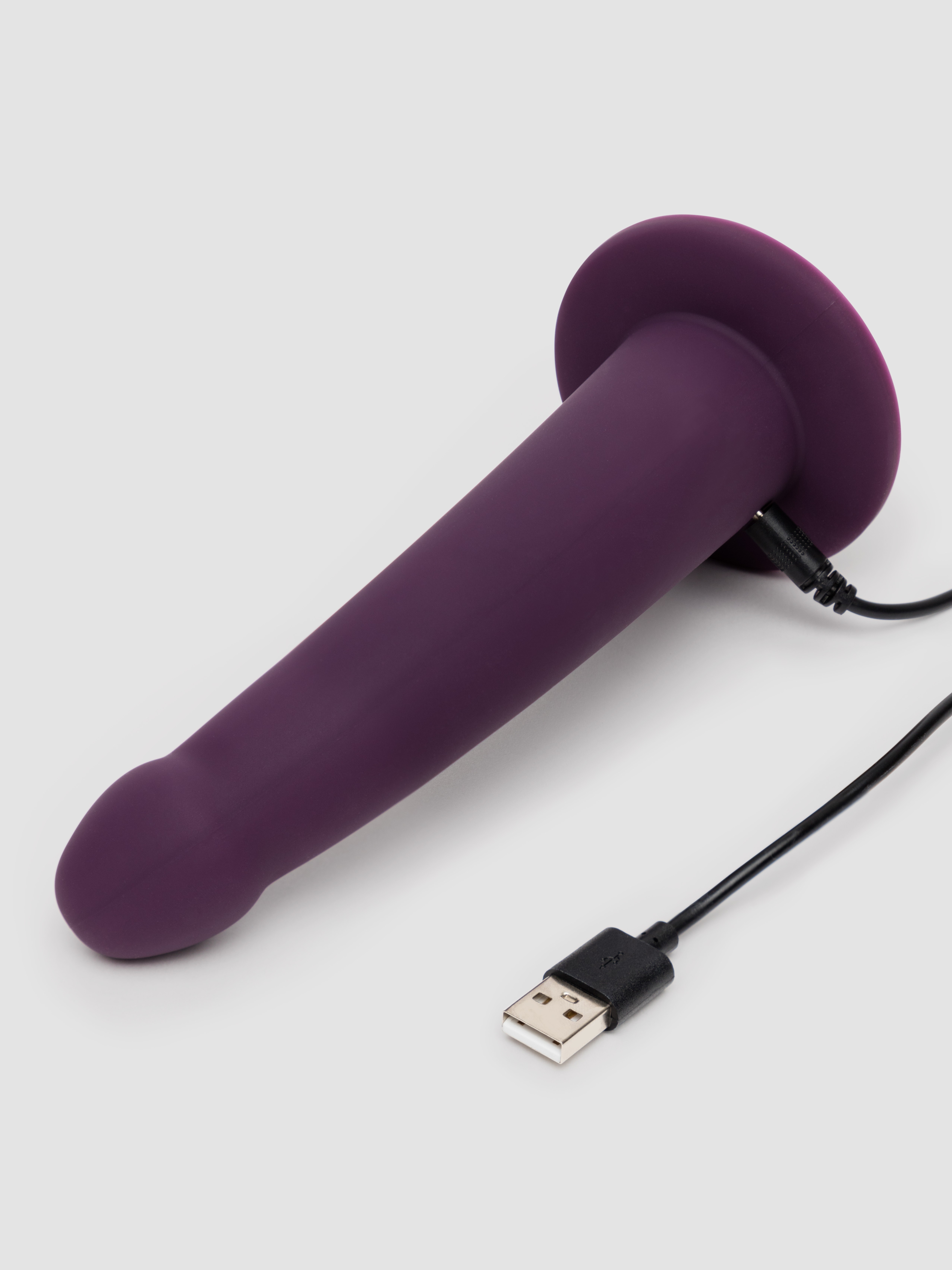 Lovehoney Velvet Dream Rechargeable Liquid Silicone Vibrating Dildo 7 Inch, Purple, hi-res