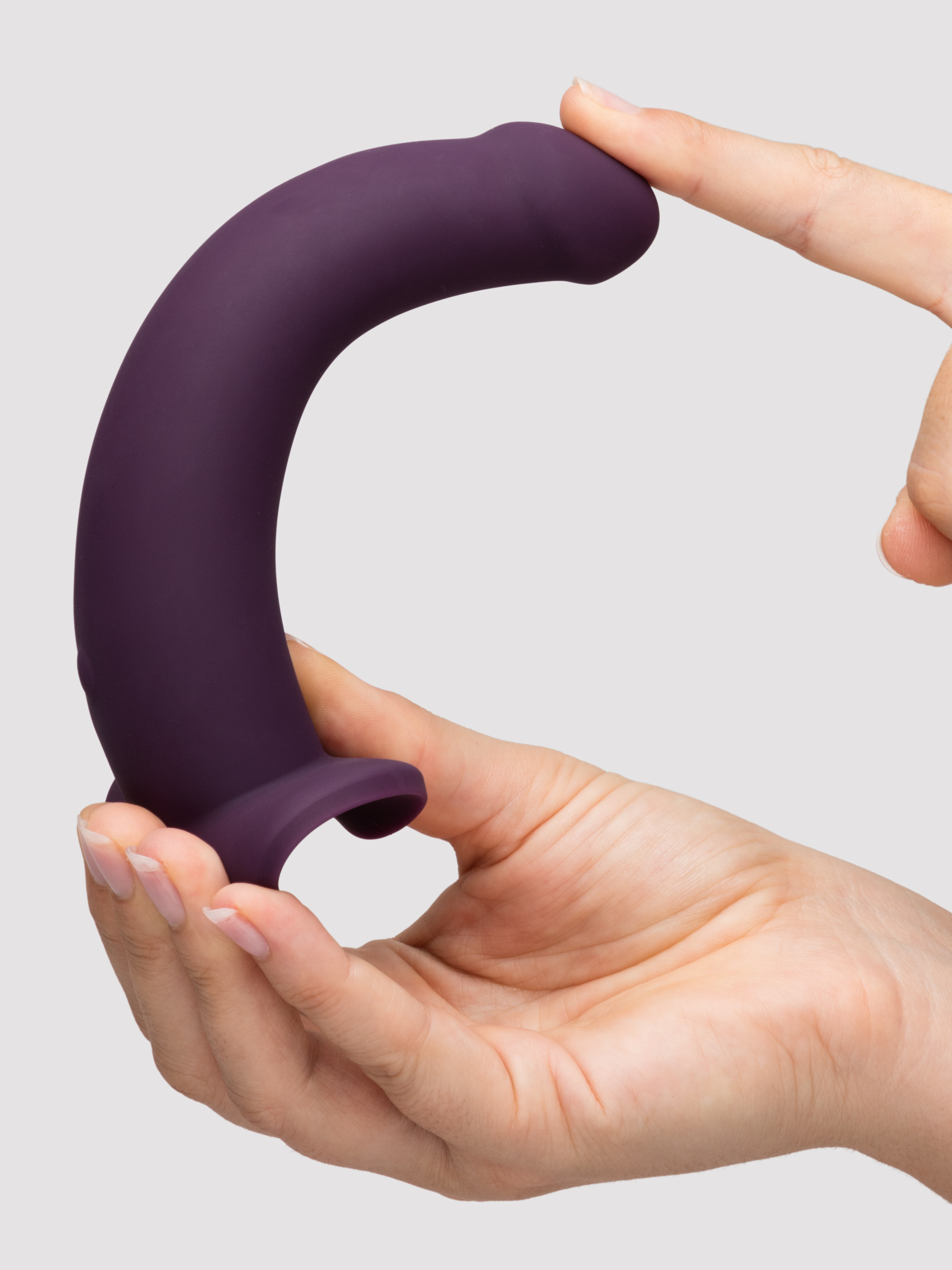 Lovehoney Velvet Dream Rechargeable Liquid Silicone Vibrating Dildo 7 Inch, Purple, hi-res