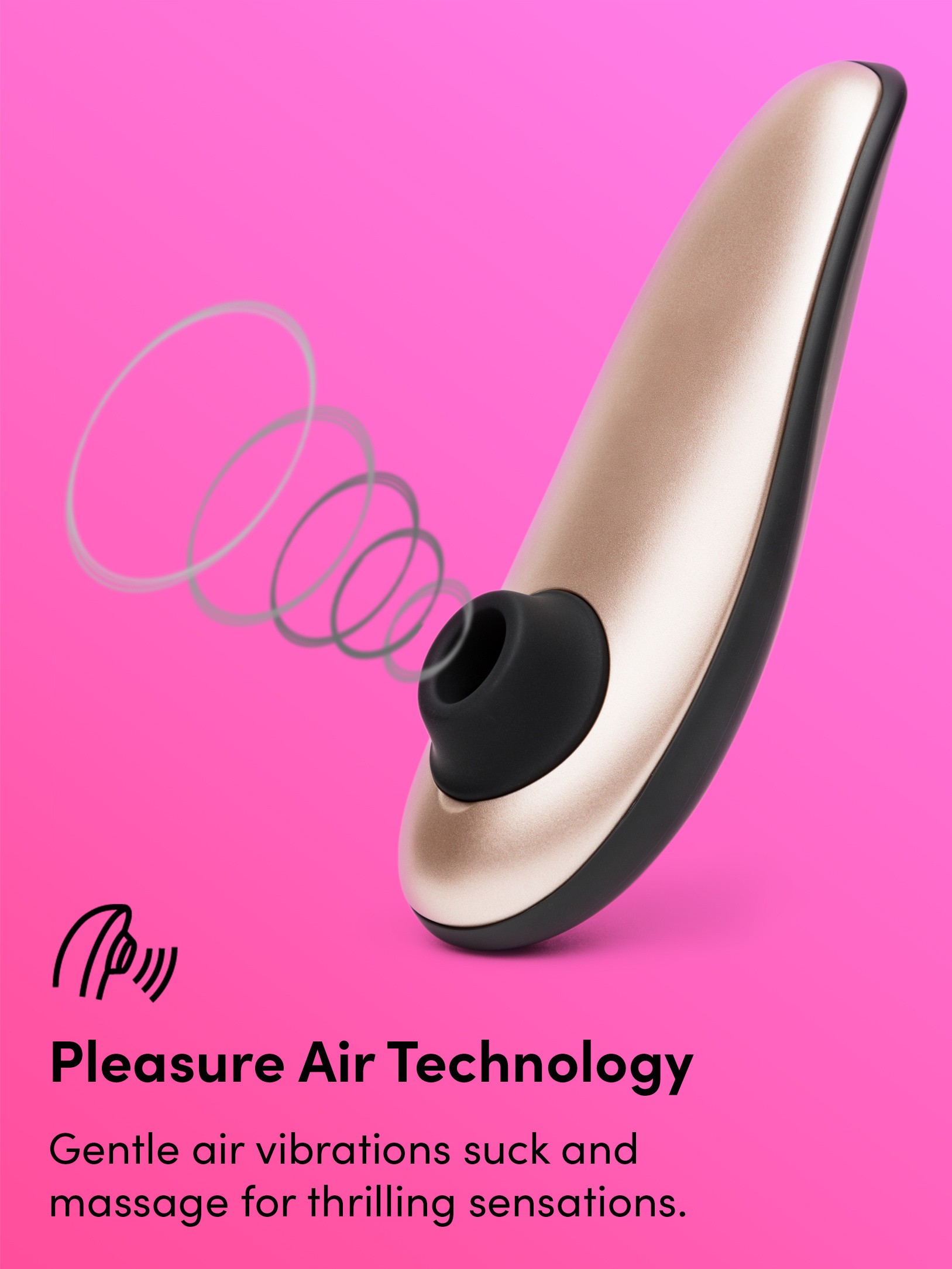 Womanizer X Lovehoney Classic Rechargeable Clitoral Stimulator, Black, hi-res
