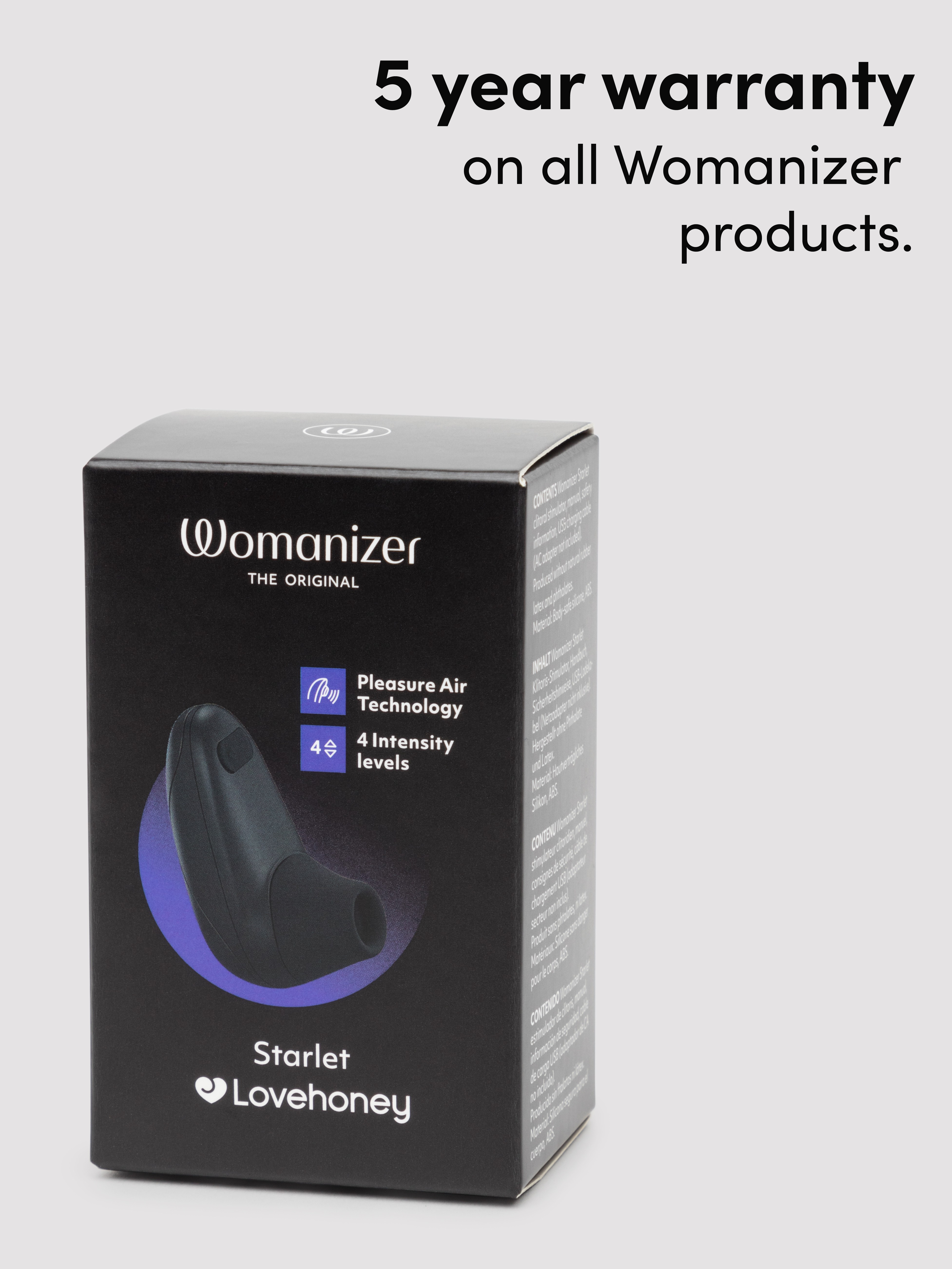 Womanizer X Lovehoney Starlet Rechargeable Clitoral Stimulator, Black, hi-res