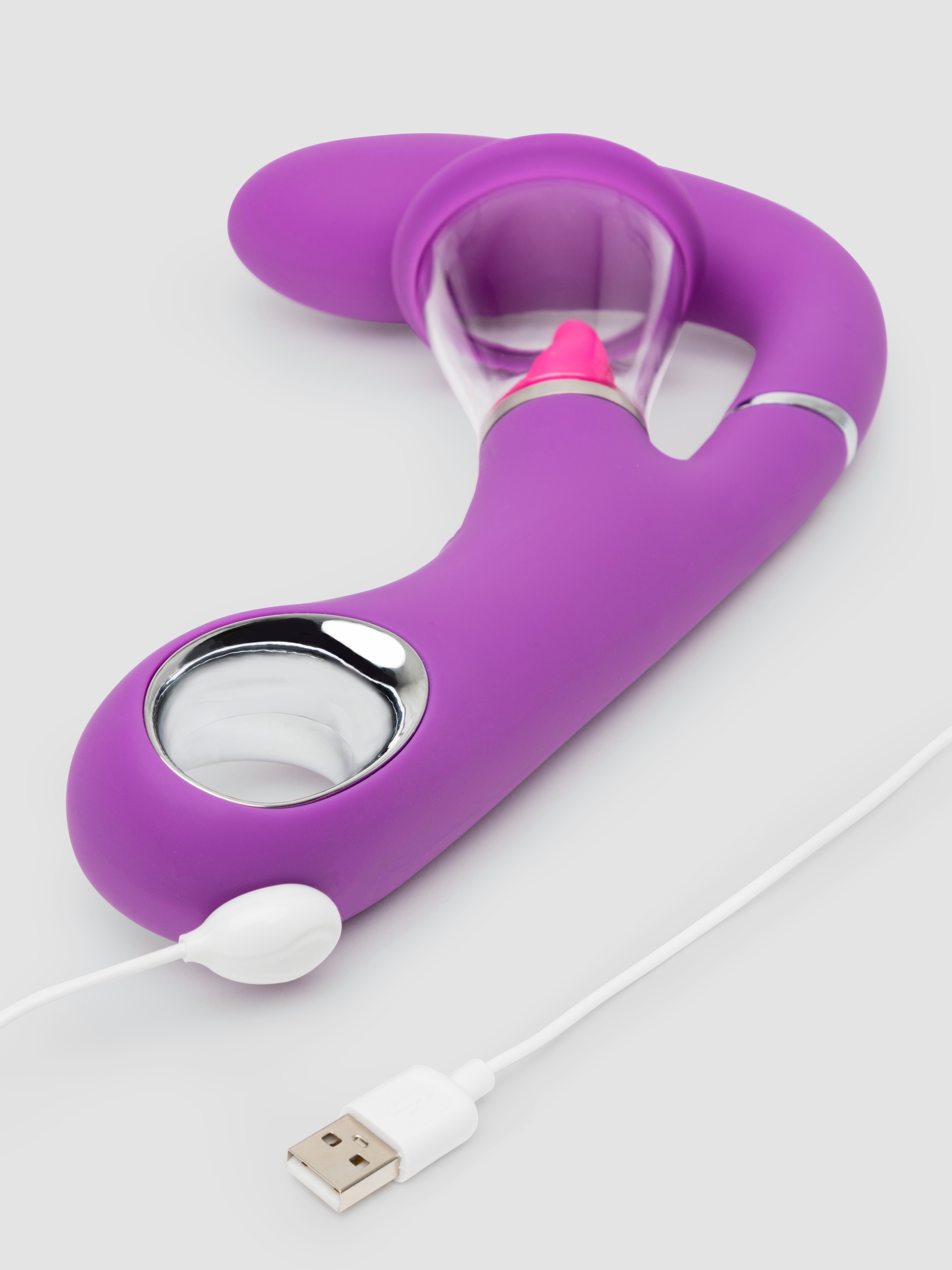 Fantasy for Her Vibrating Pussy Pump, Tongue and G-Spot Vibrator Kit, Purple, hi-res