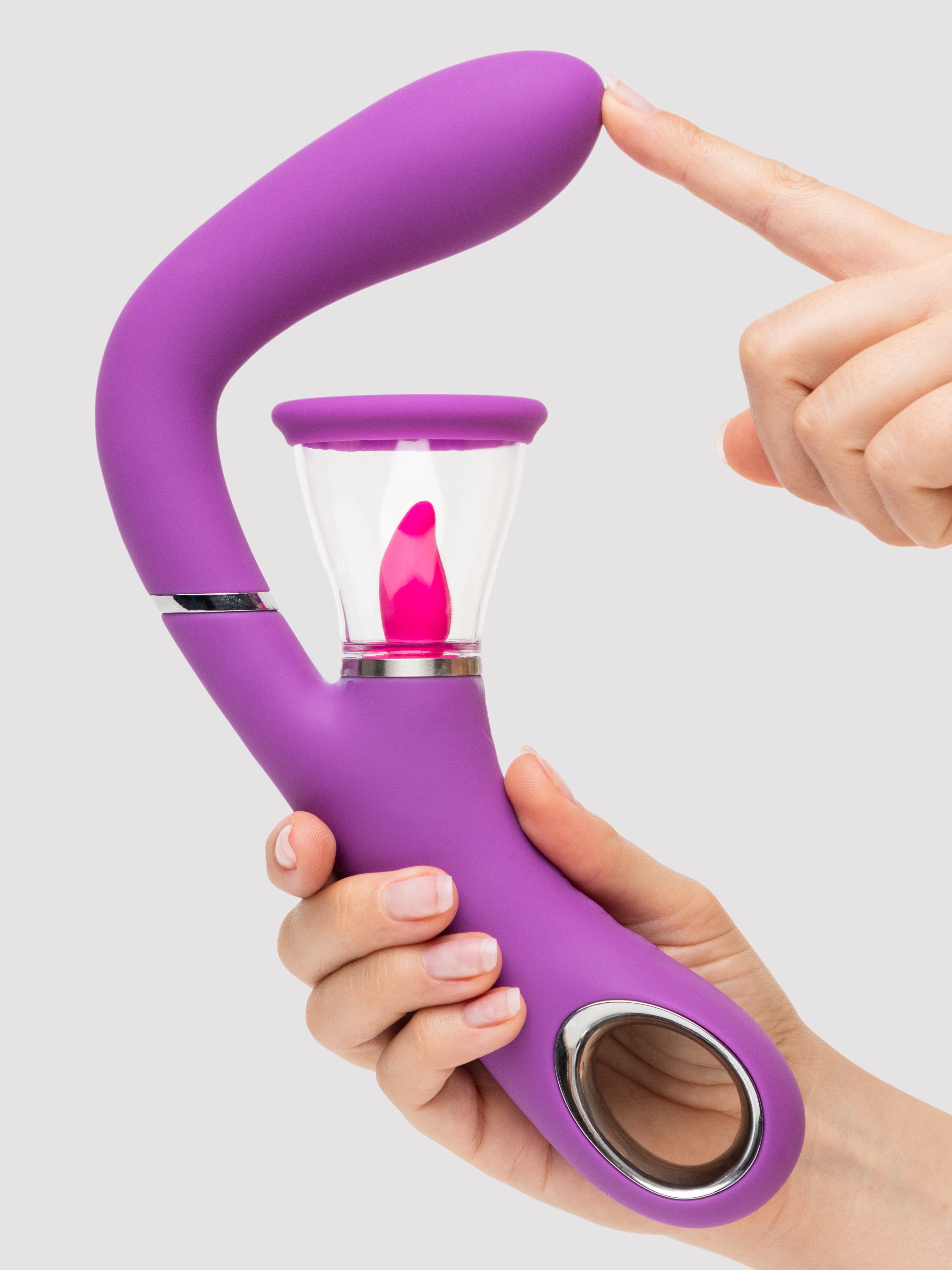 Fantasy for Her Vibrating Pussy Pump, Tongue and G-Spot Vibrator Kit, Purple, hi-res