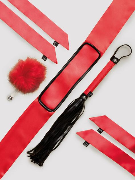 Lovehoney Tie and Tempt Luxury Bondage Kit (7 Pieces), Red, hi-res