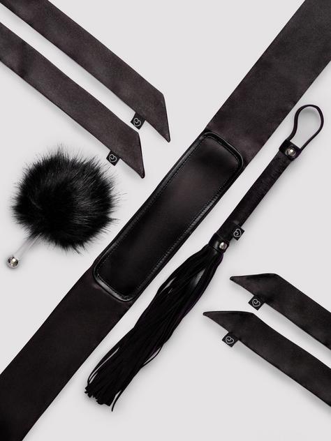 Lovehoney Tie and Tempt Luxury Bondage Kit (7 Pieces), Black, hi-res