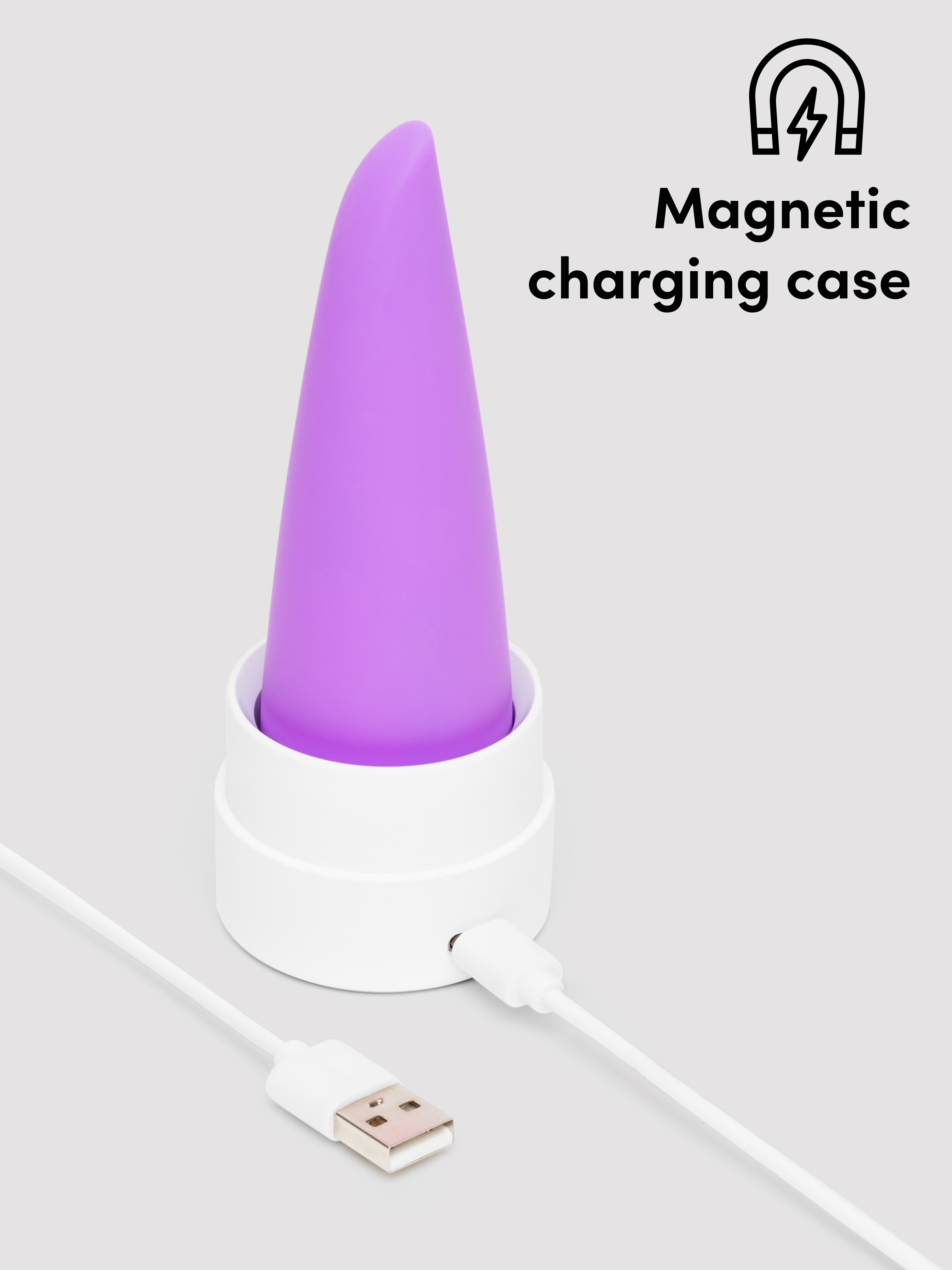 Lovehoney Pleasure Tip Rechargeable Silicone Vibrator, Purple, hi-res