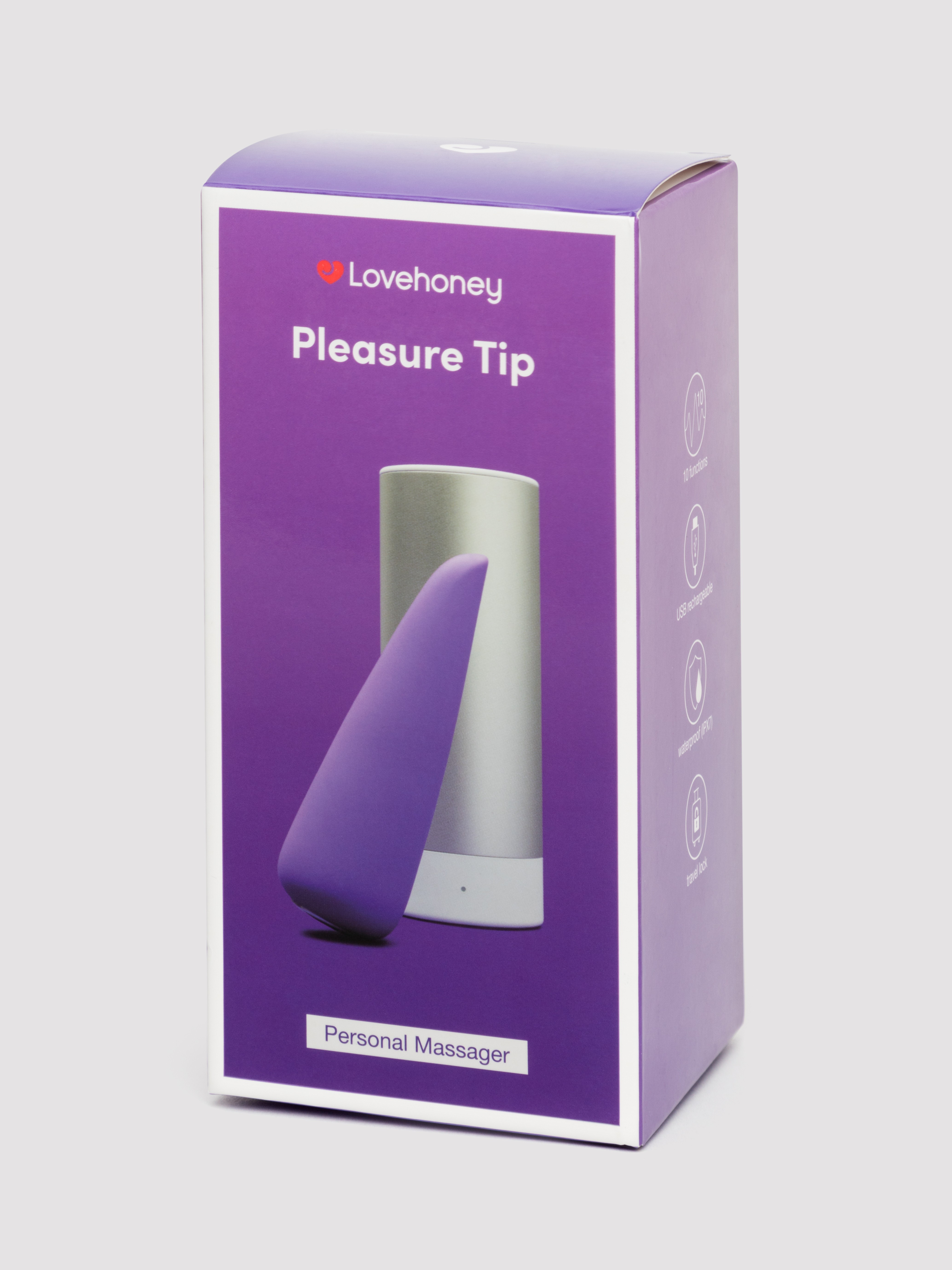 Lovehoney Pleasure Tip Rechargeable Silicone Vibrator, Purple, hi-res