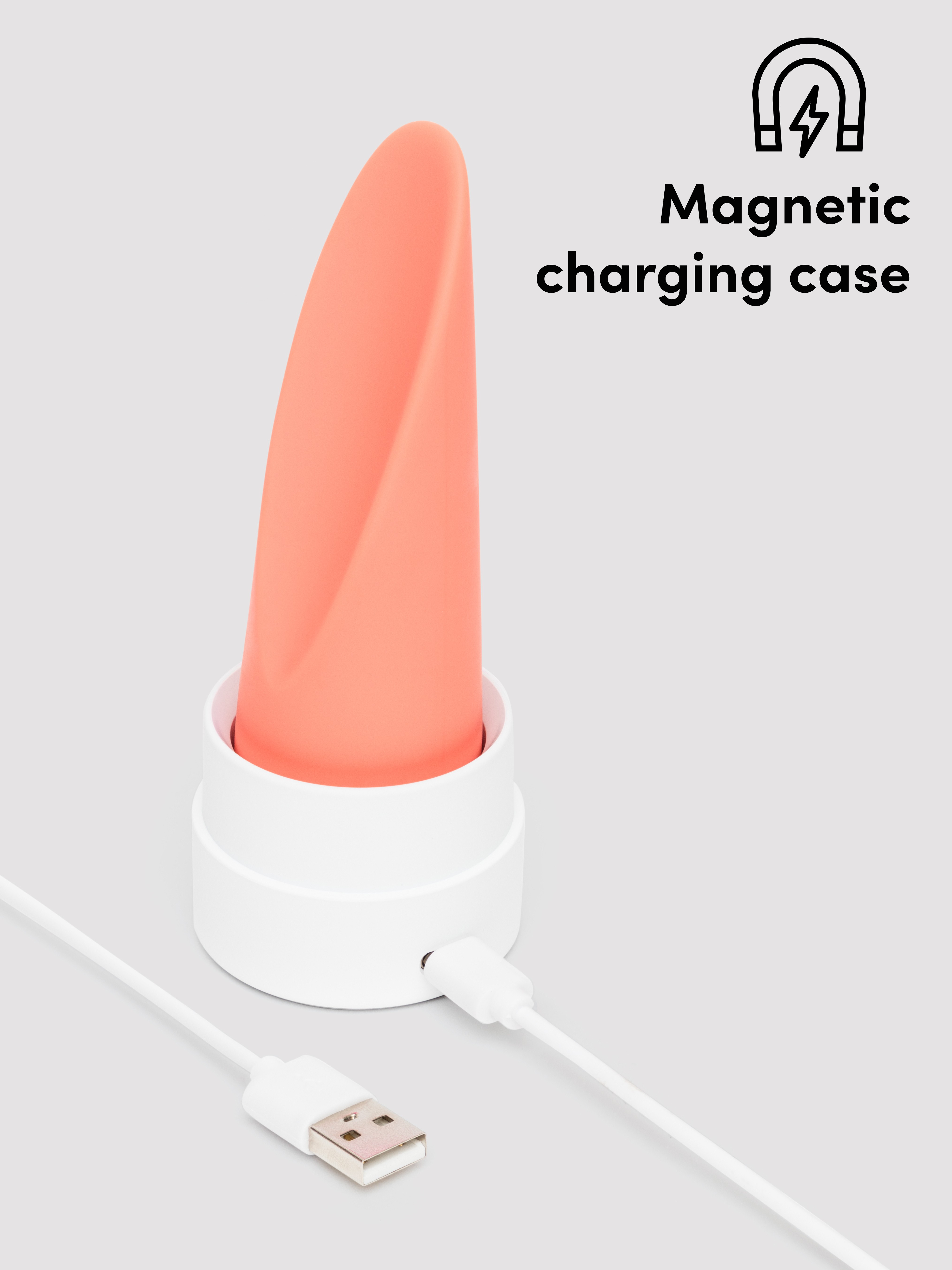 Lovehoney Tongue Teaser Rechargeable Silicone Vibrator, Orange, hi-res