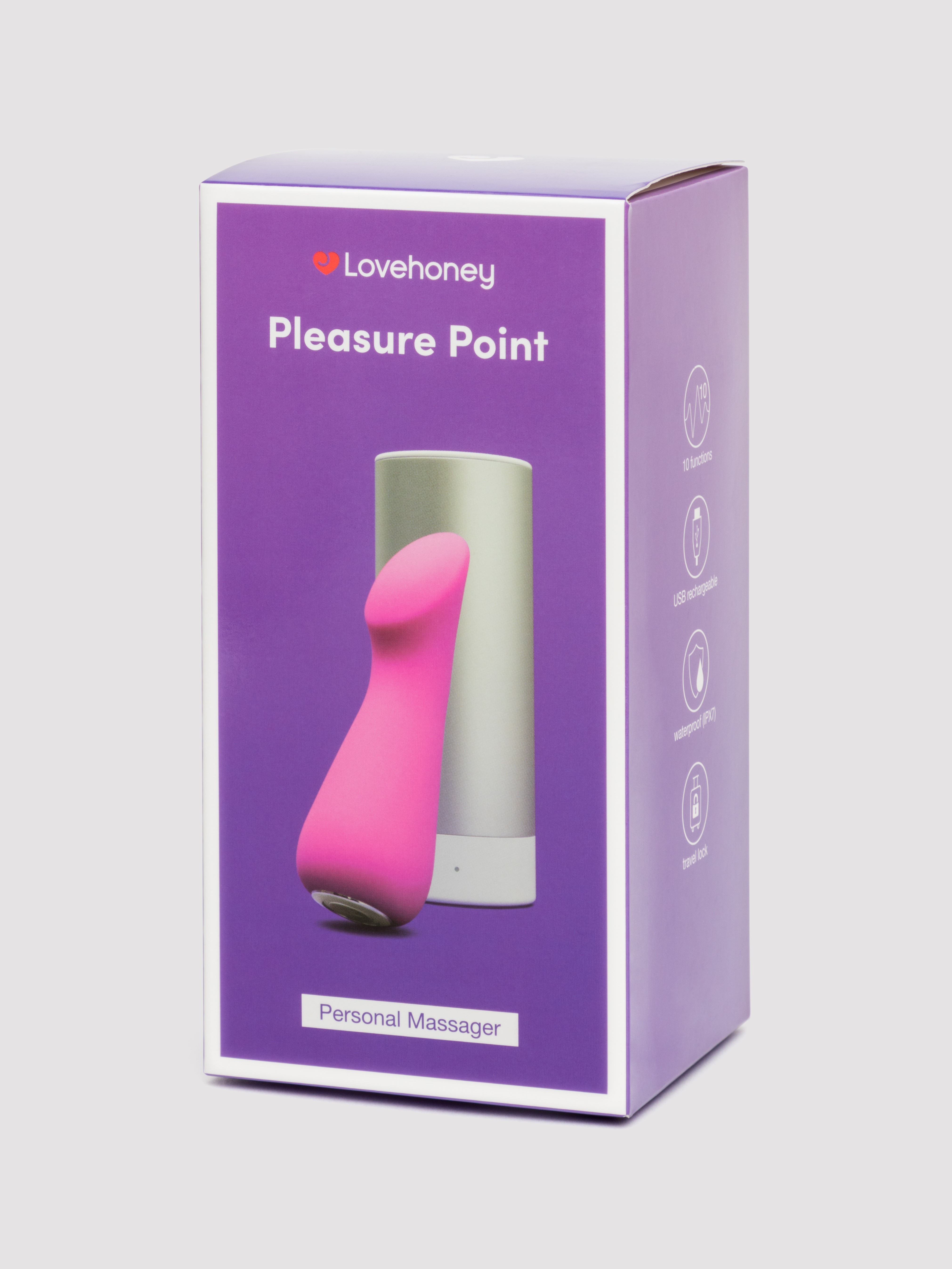 Lovehoney Pleasure Point Rechargeable Silicone Vibrator, Pink, hi-res