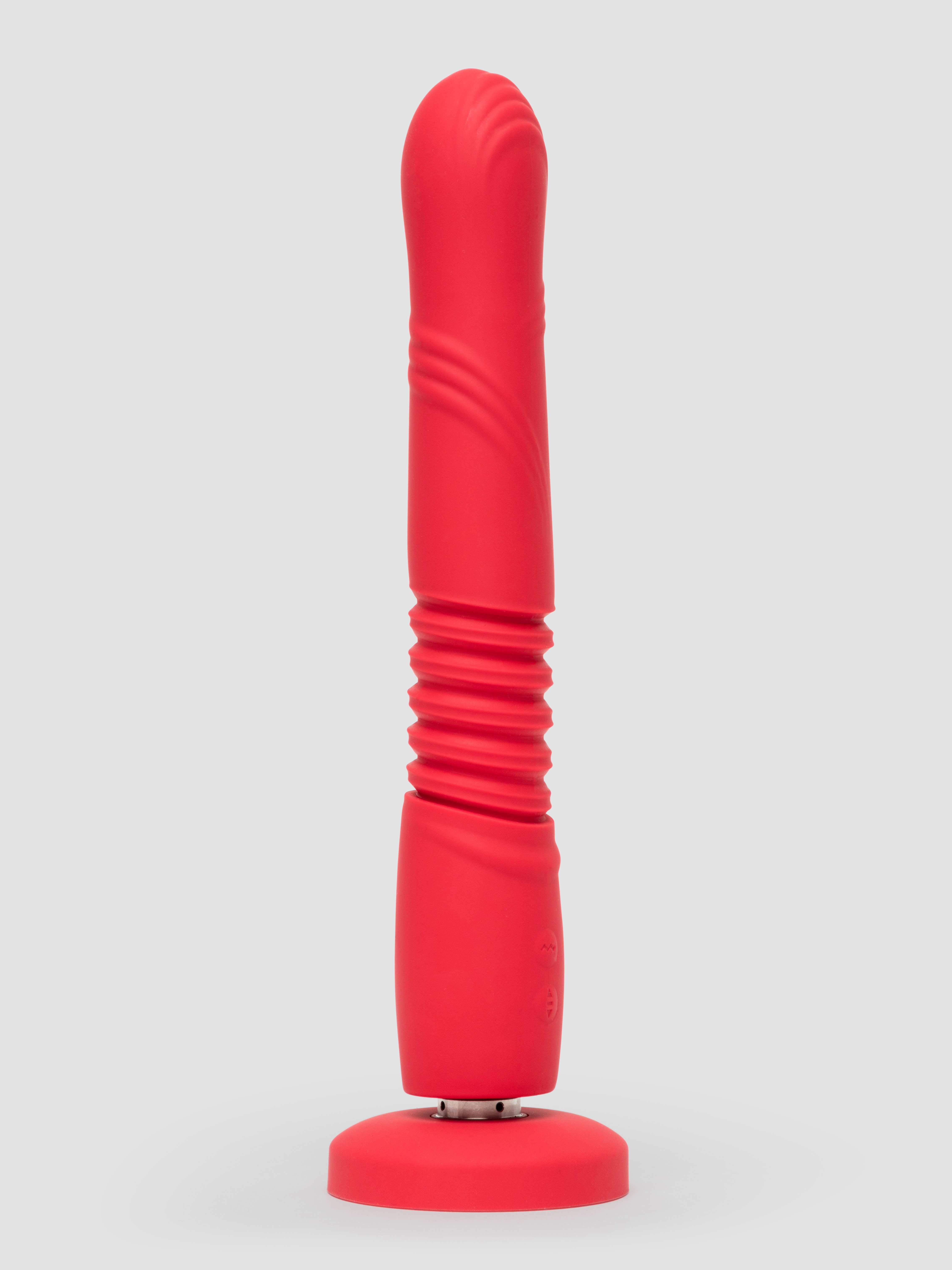 Lovense Gravity App Controlled Thrusting and Vibrating Dildo, Red, hi-res