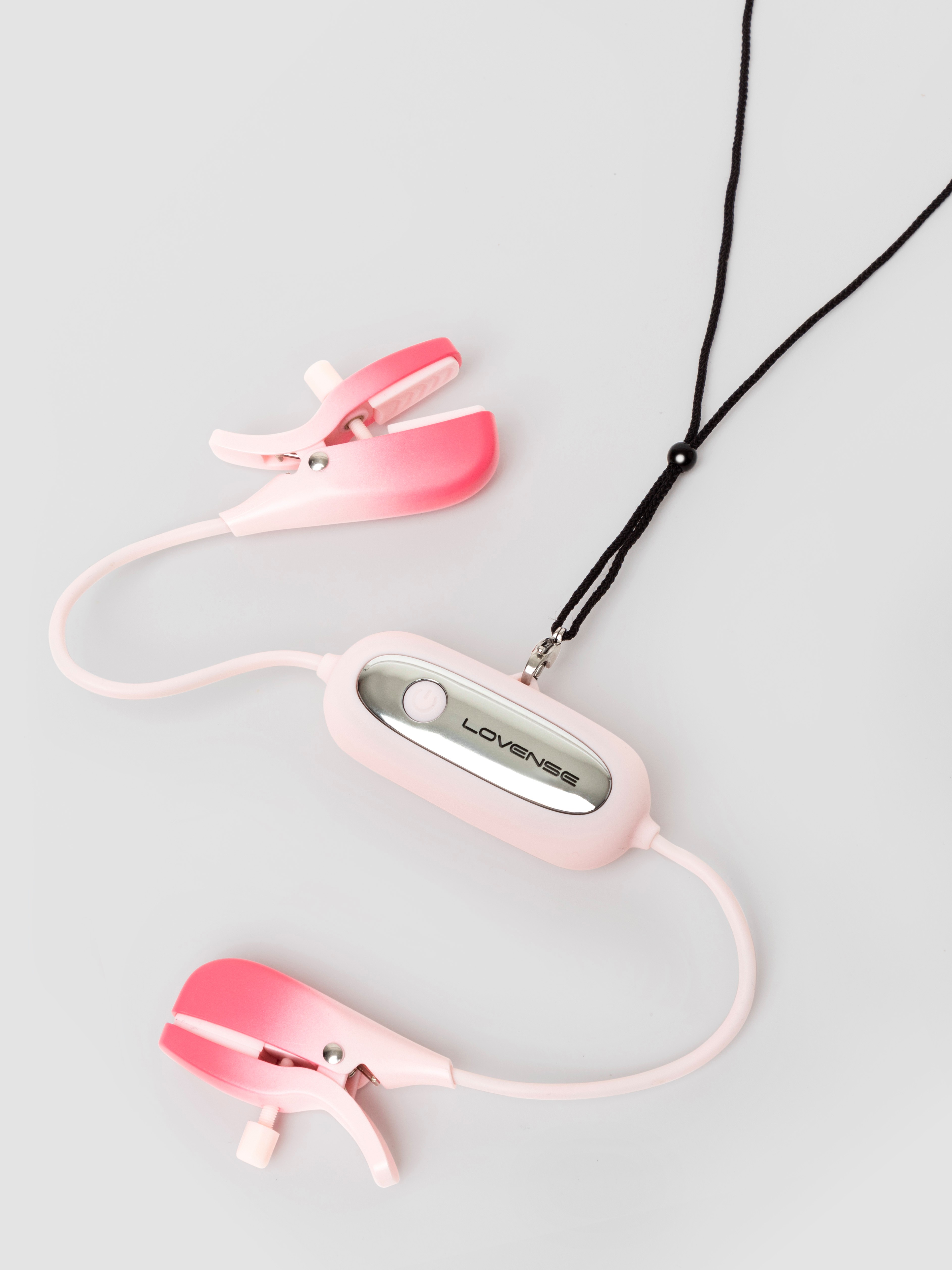 Lovense Gemini App Controlled Adjustable Vibrating Nipple Clamps, Pink, hi-res