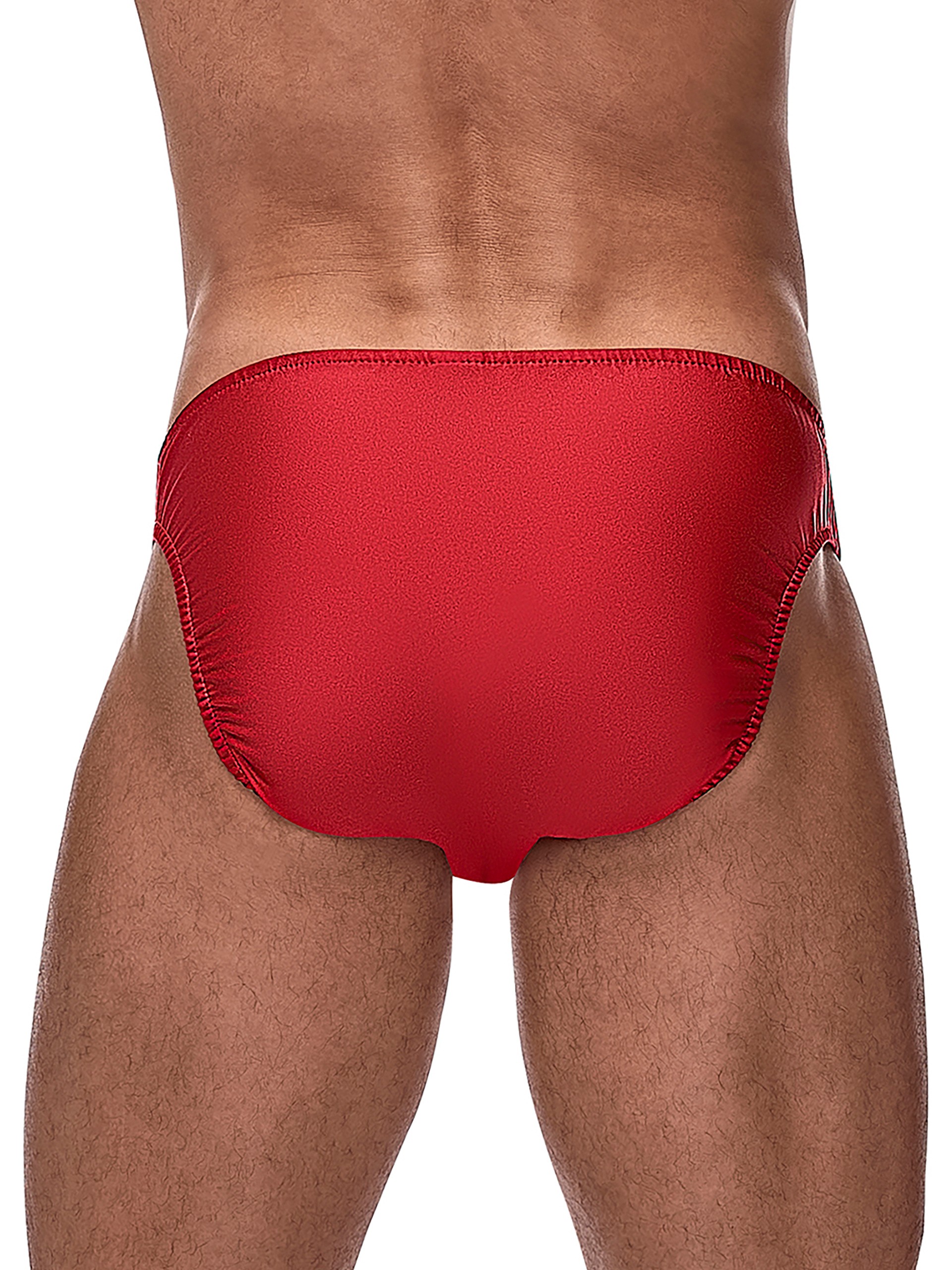 Male Power Red Pouchless Open Front Briefs, Red, hi-res