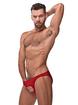 Male Power Red Pouchless Open Front Briefs, Red, hi-res