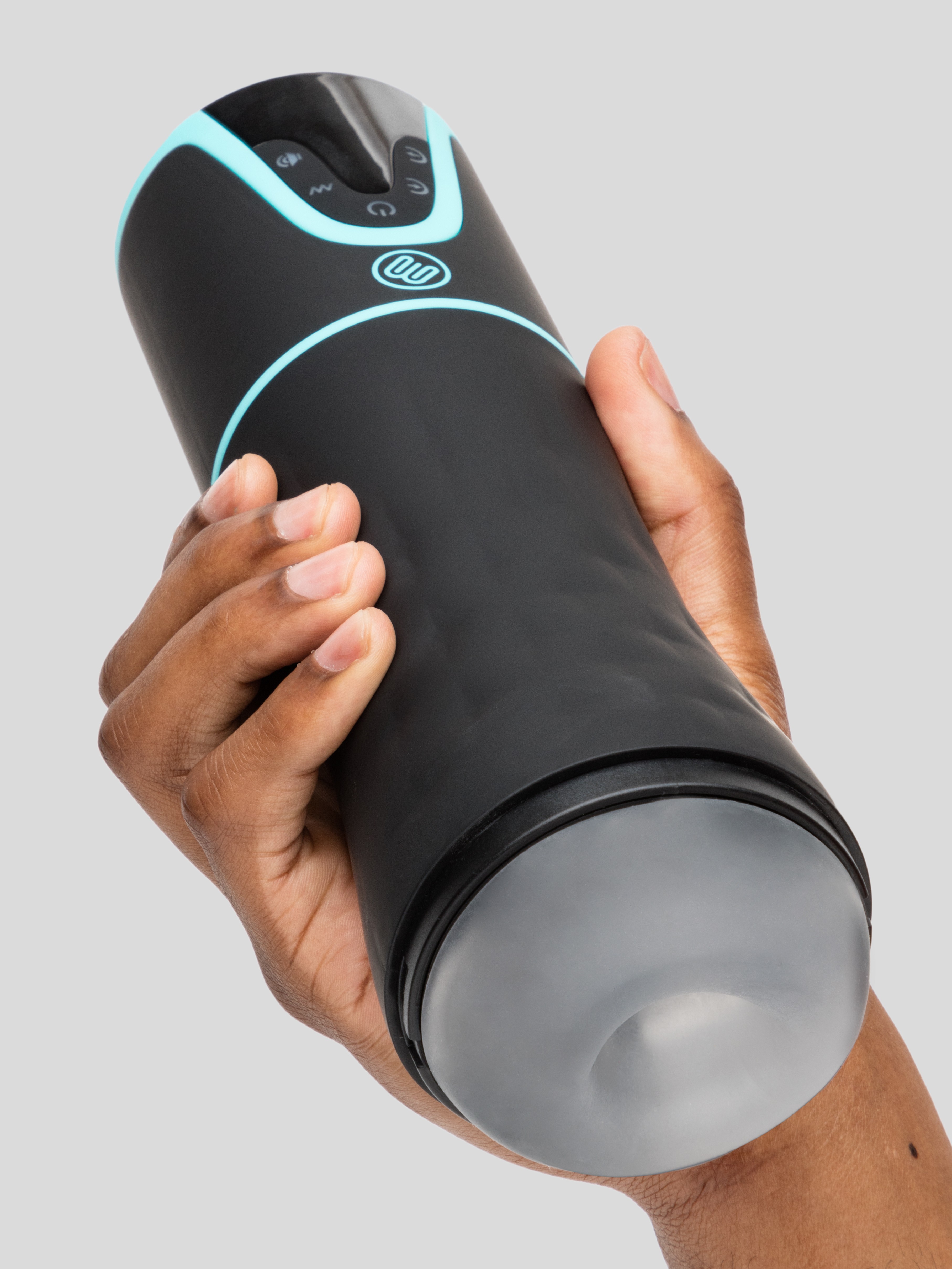 Blowmotion Hands-Free Real Feel Suction Masturbator, Black, hi-res