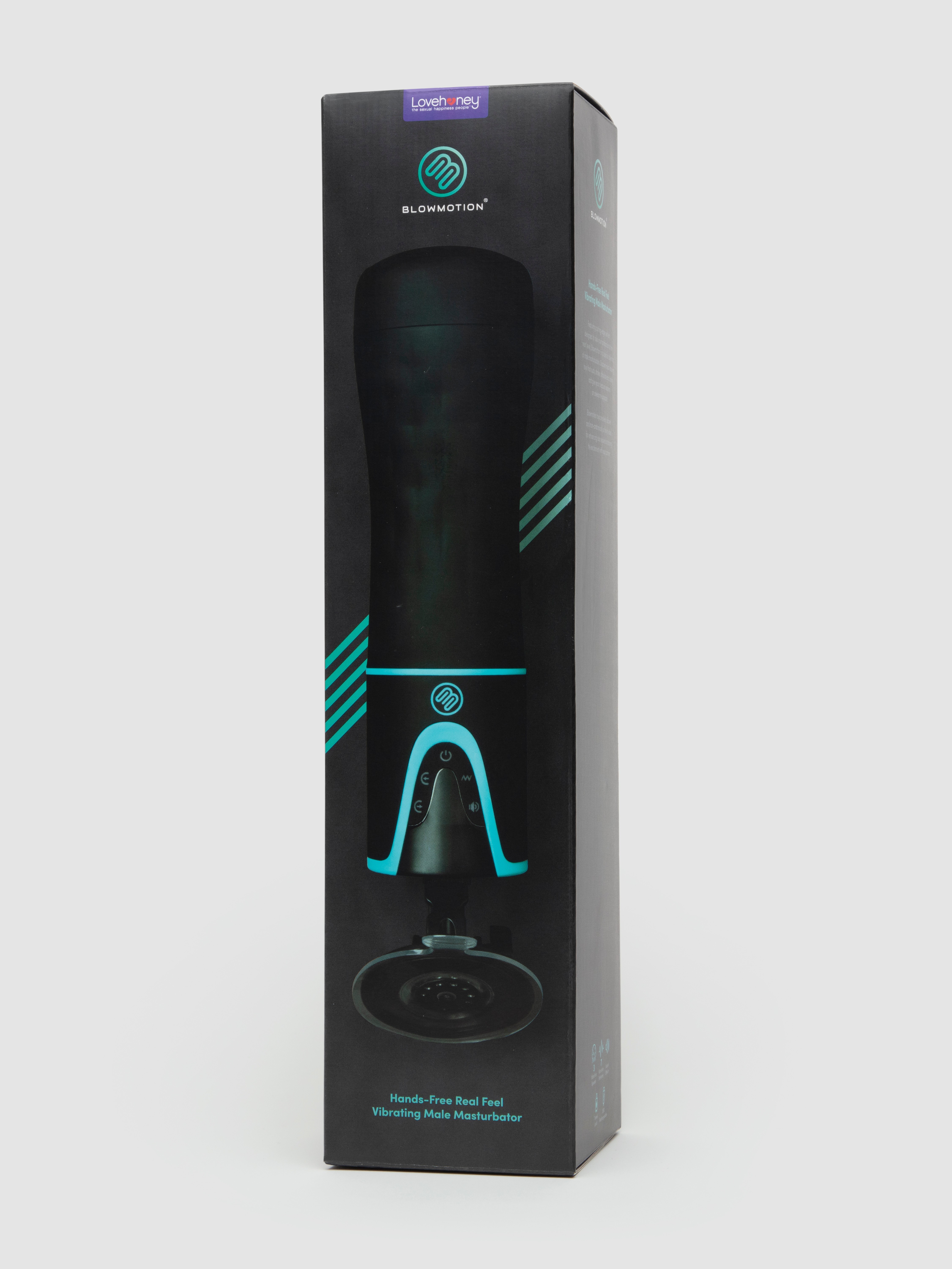 Blowmotion Hands-Free Real Feel Suction Masturbator, Black, hi-res