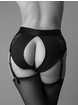 Strap-On-Me Diva Open Back Lace Harness Briefs, Black, hi-res